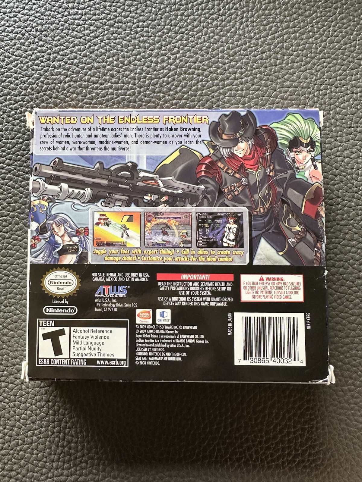Super Robot Taisen OG Saga: Endless Frontier Nintendo DS
