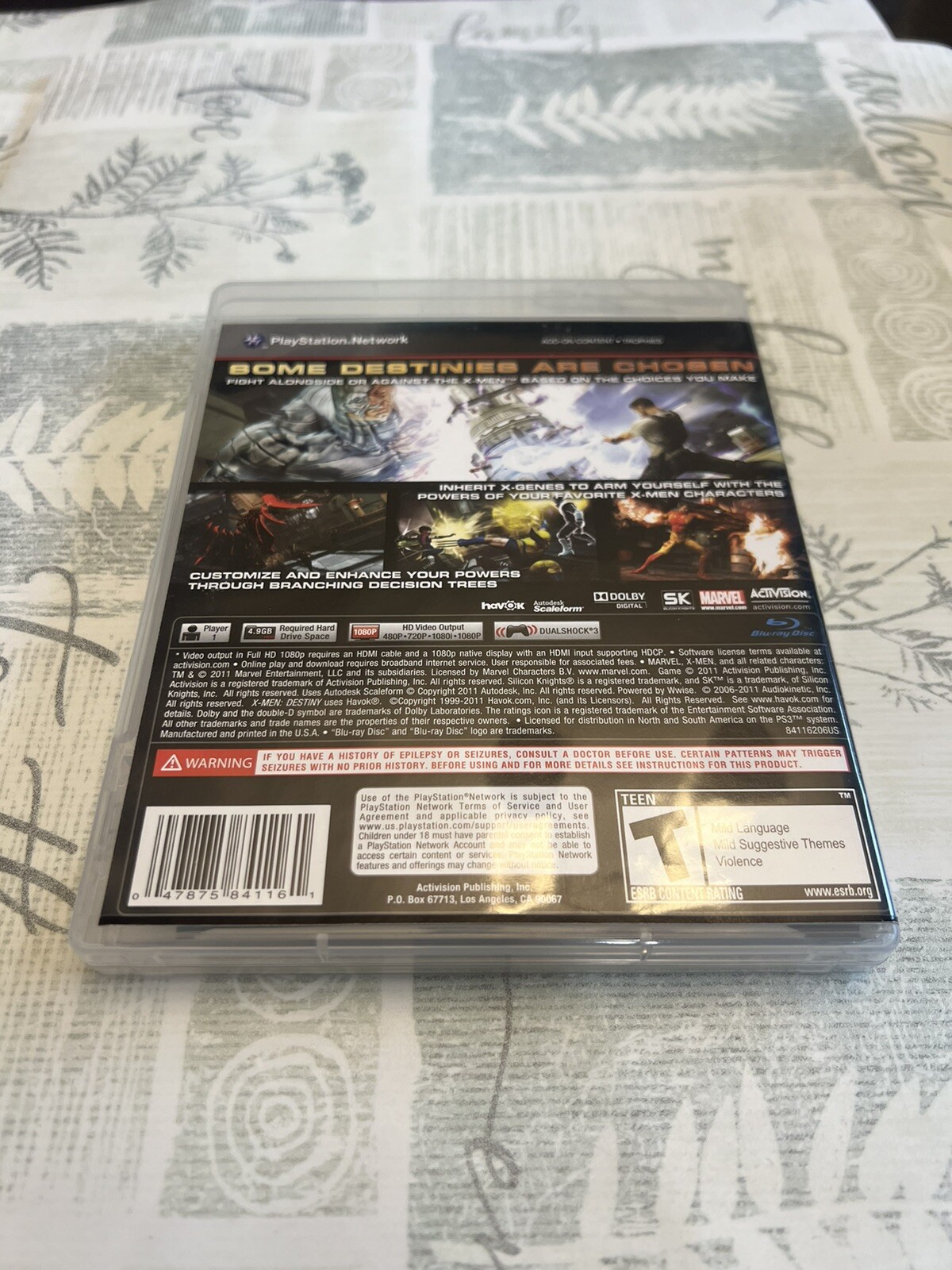 X-Men Destiny Sony PlayStation 3 Tested Very Good