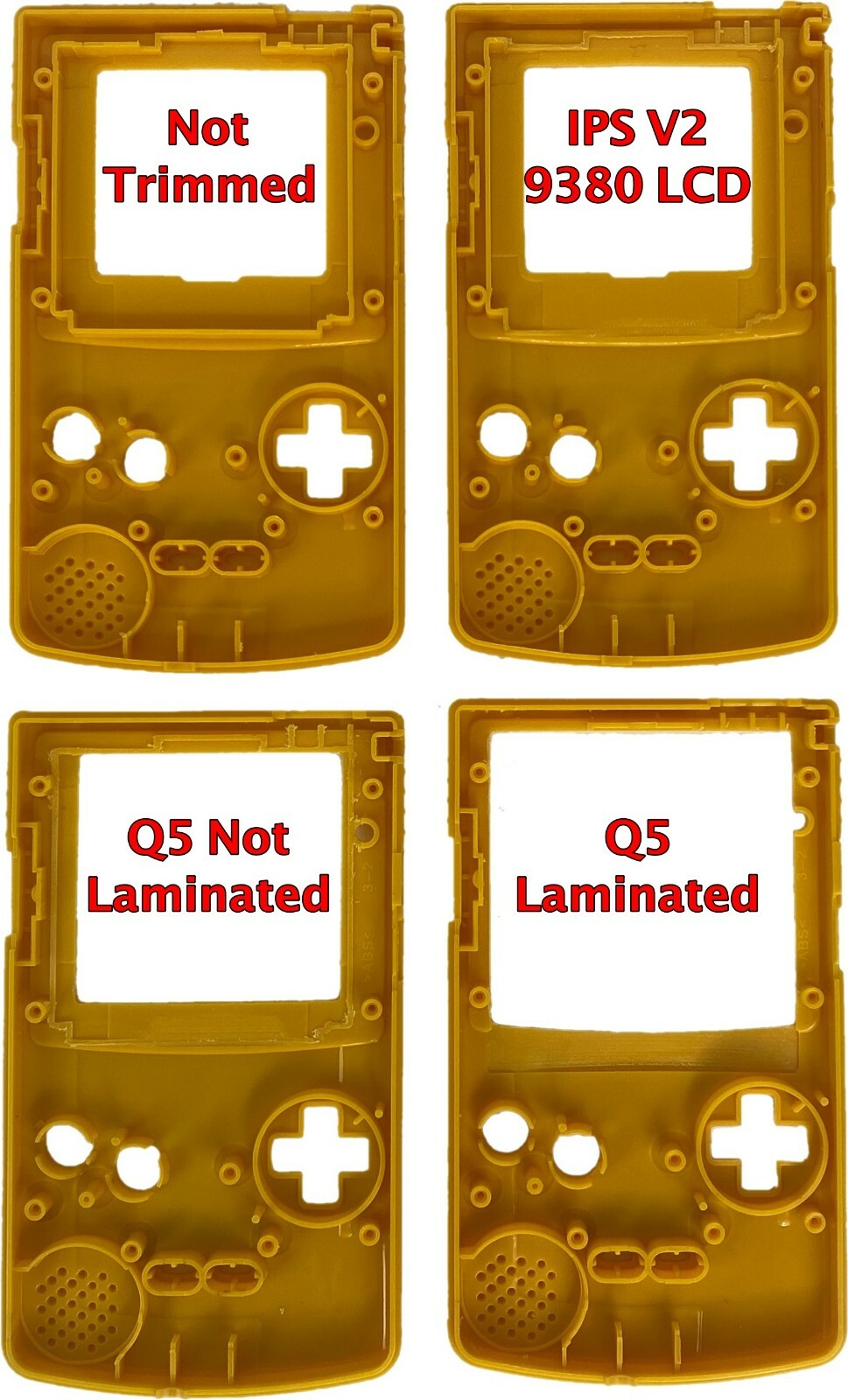Gameboy Color Shell Housing IPS Ready Q5 2.0 V2 CHOOSE A COLOR for Game Boy GBC