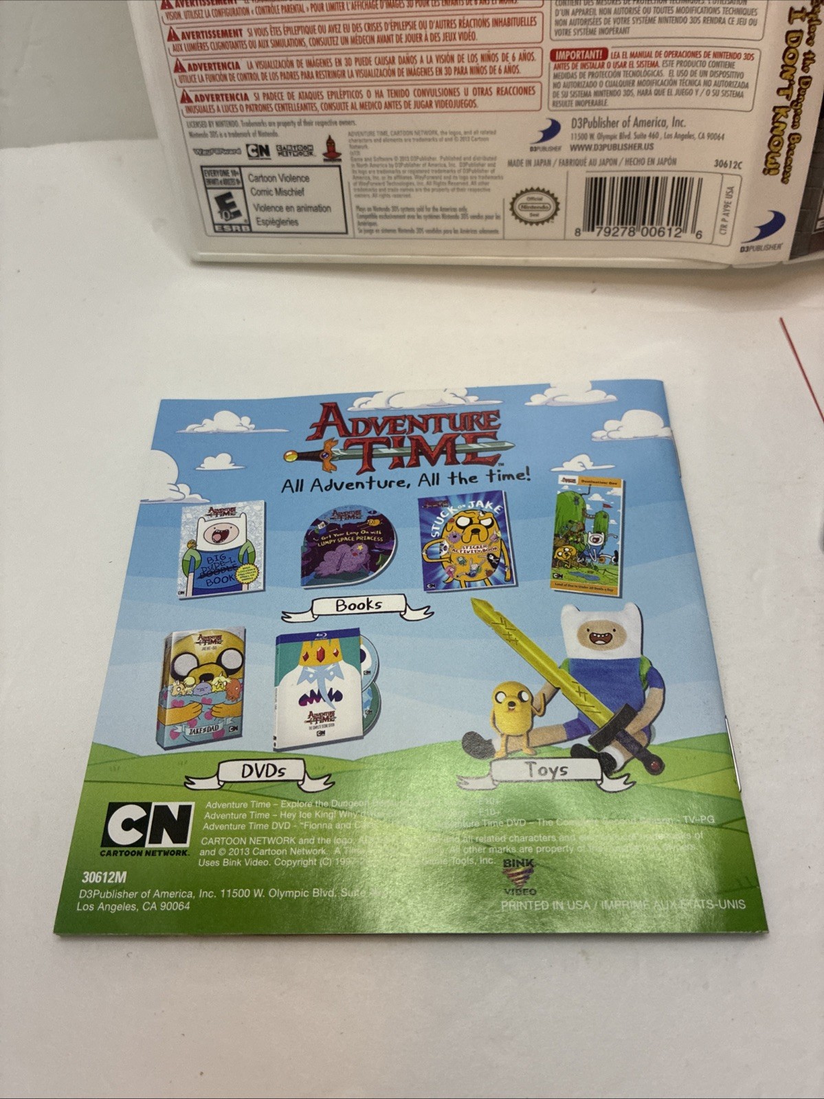 Adventure Time Explore the Dungeon Because I Don’t Know! Nintendo 3DS 2DS CIB