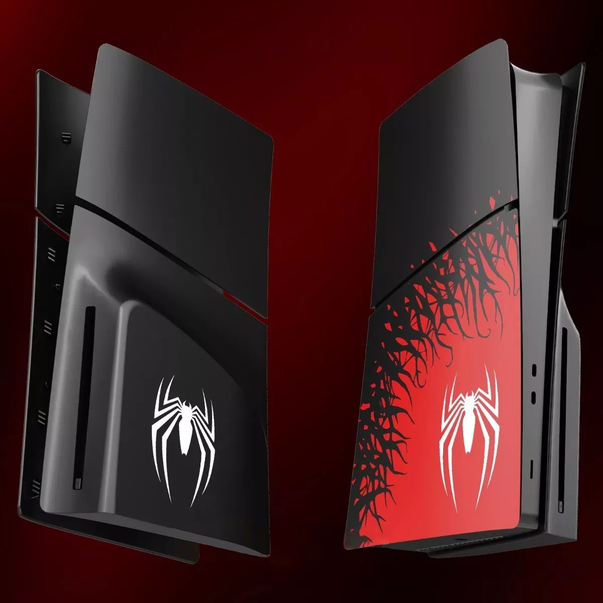 Cover Plates for PS5 Slim, ABS Faceplate Shell Covers – Spider Pattern Skin