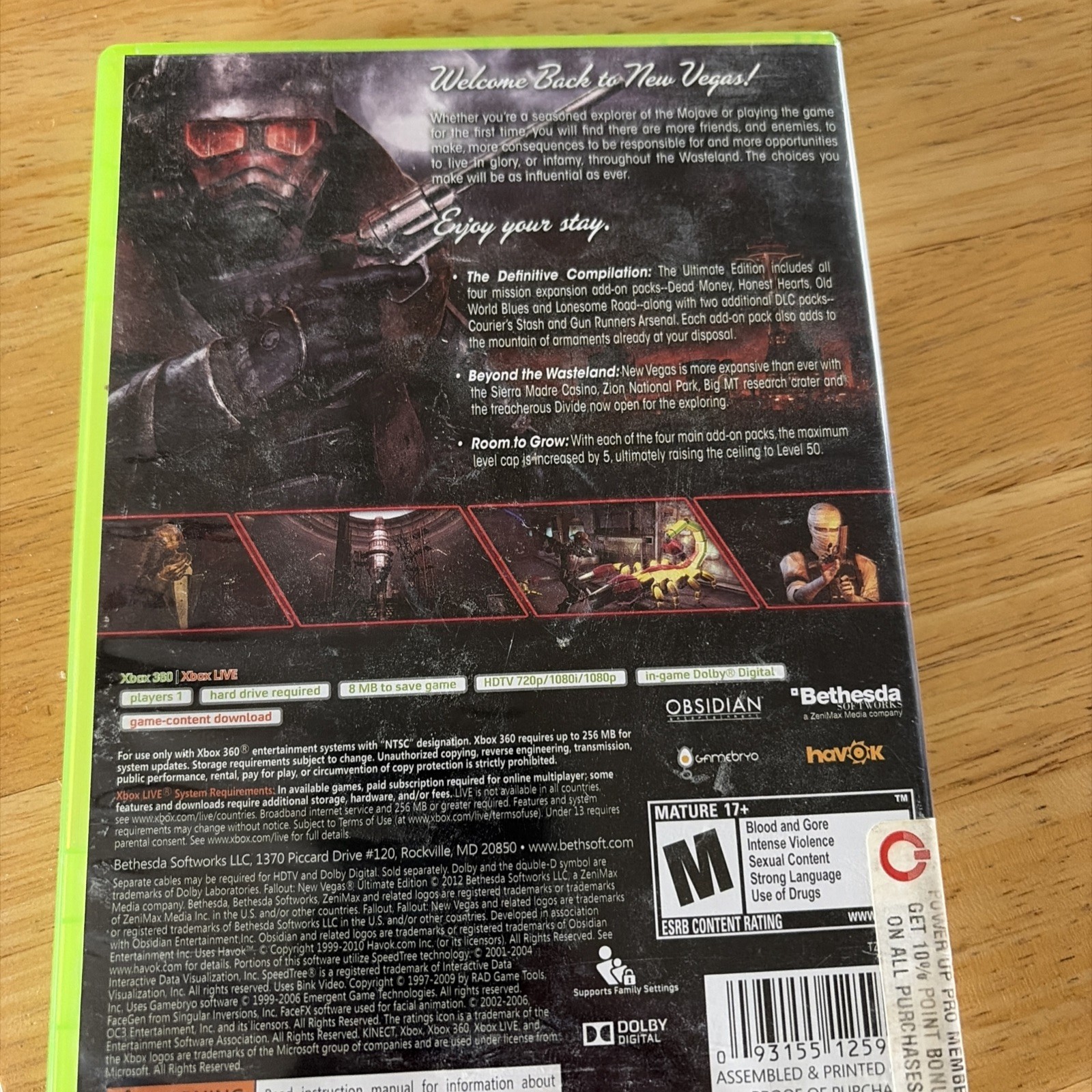 Fallout: New Vegas – 2012 Ultimate Edition Xbox 360 – complete excellent cond