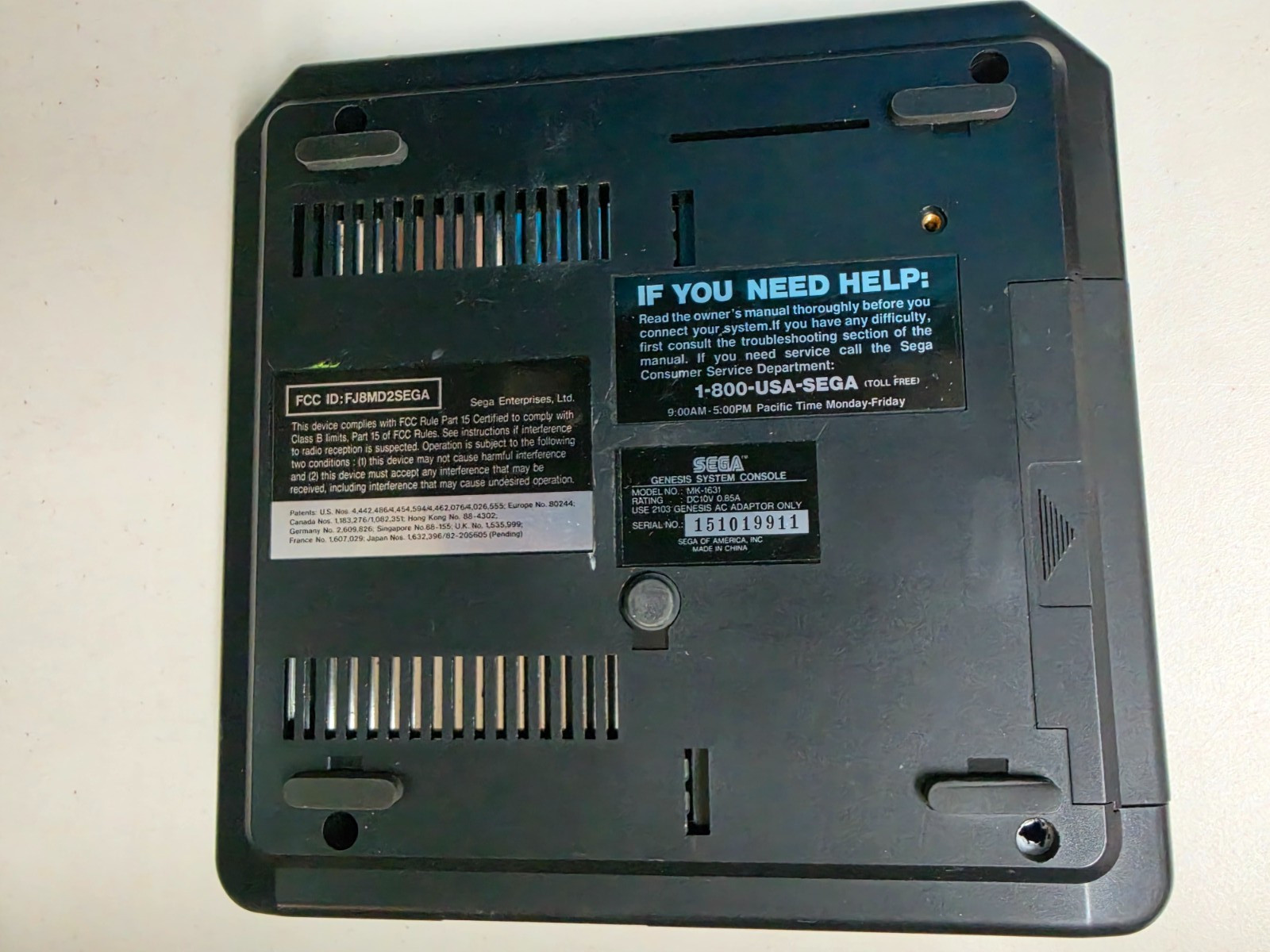 Sega CD MK-4101 Game System Console W/Genesis, No Sewer Shark Original Box