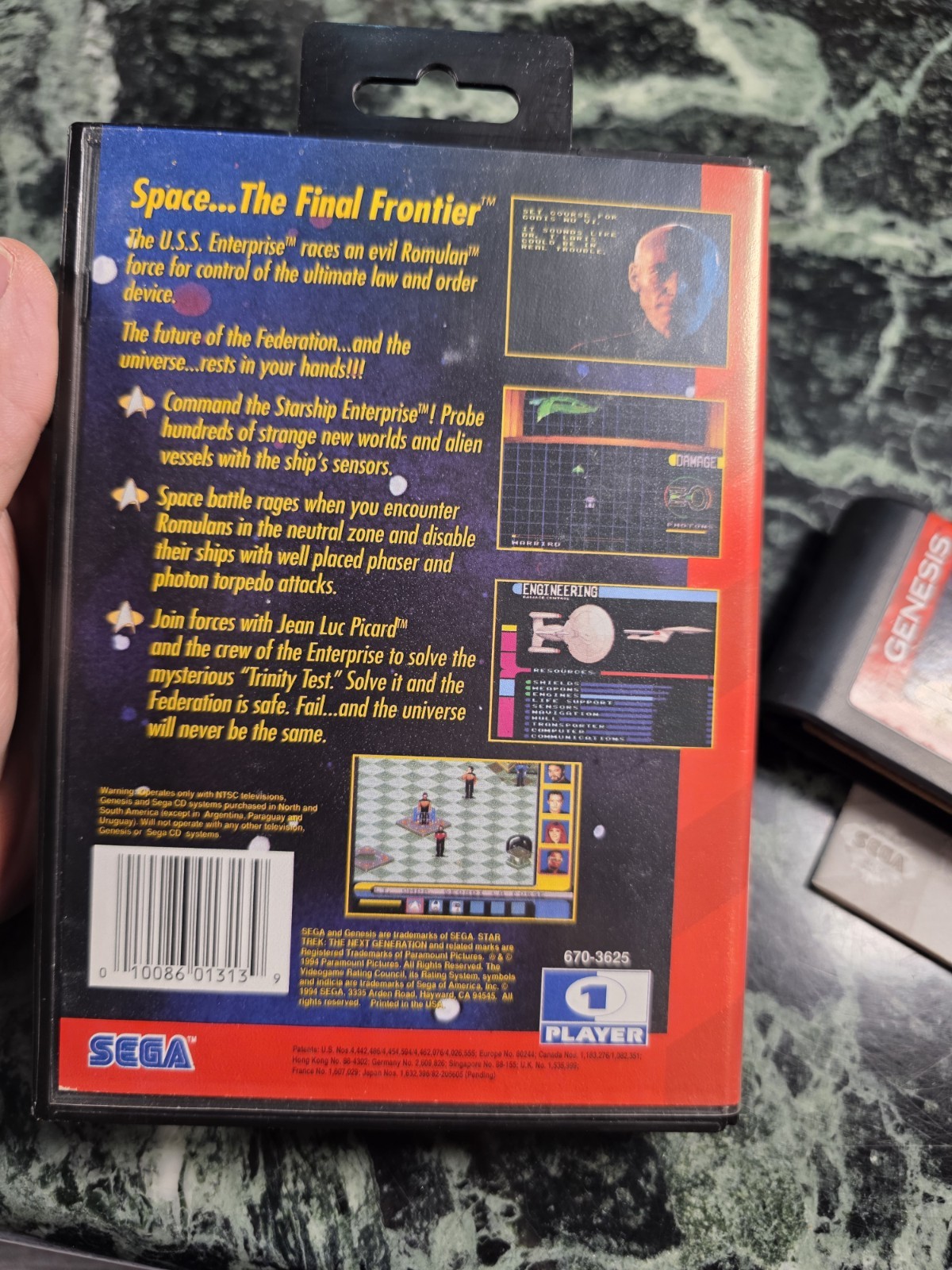 Star Trek The Next Generation Echoes From the Past (Sega Genesis, 1994) Complete