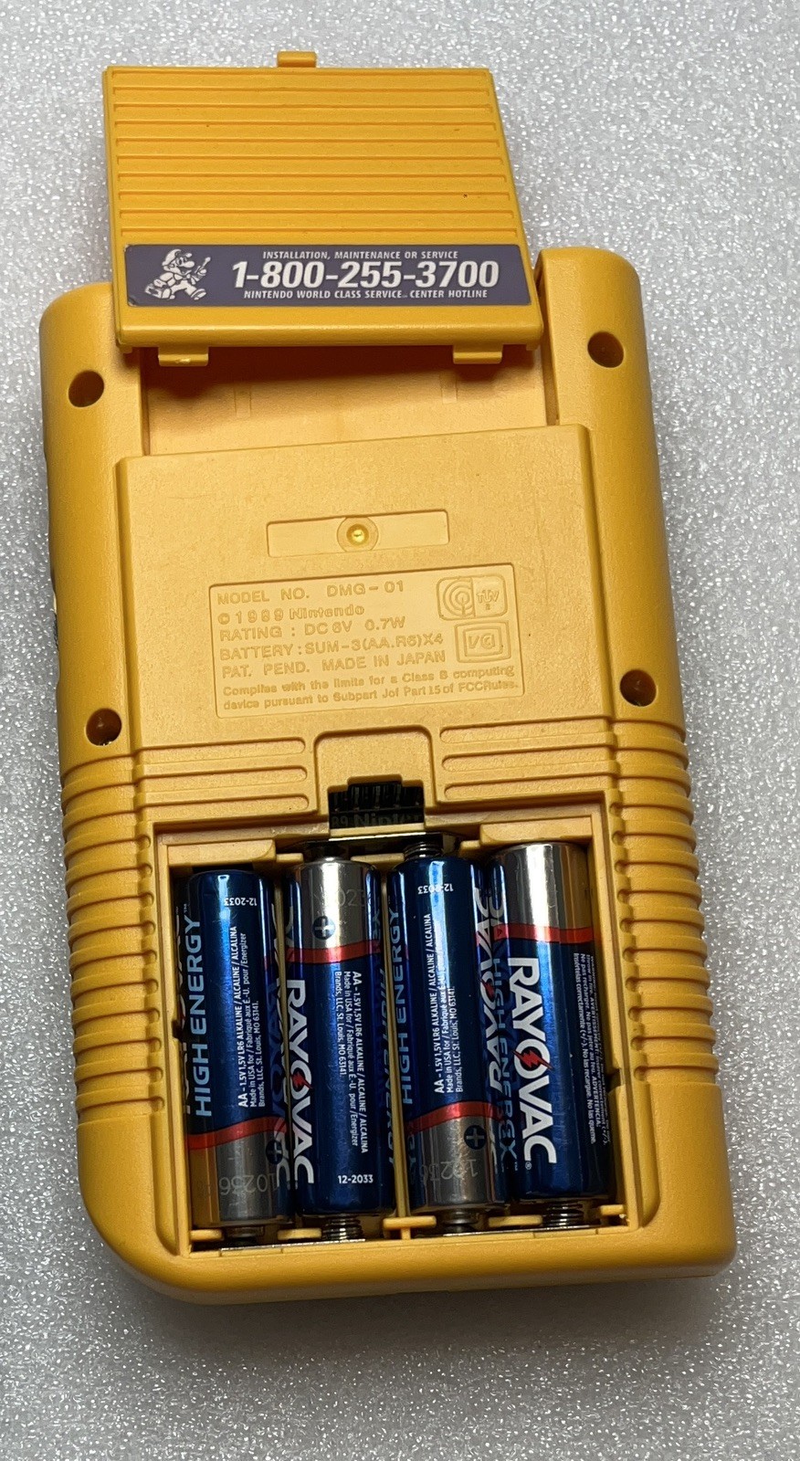 Nintendo Game Boy Original DMG-01 Console Play it Loud -YELLOW 100% Working