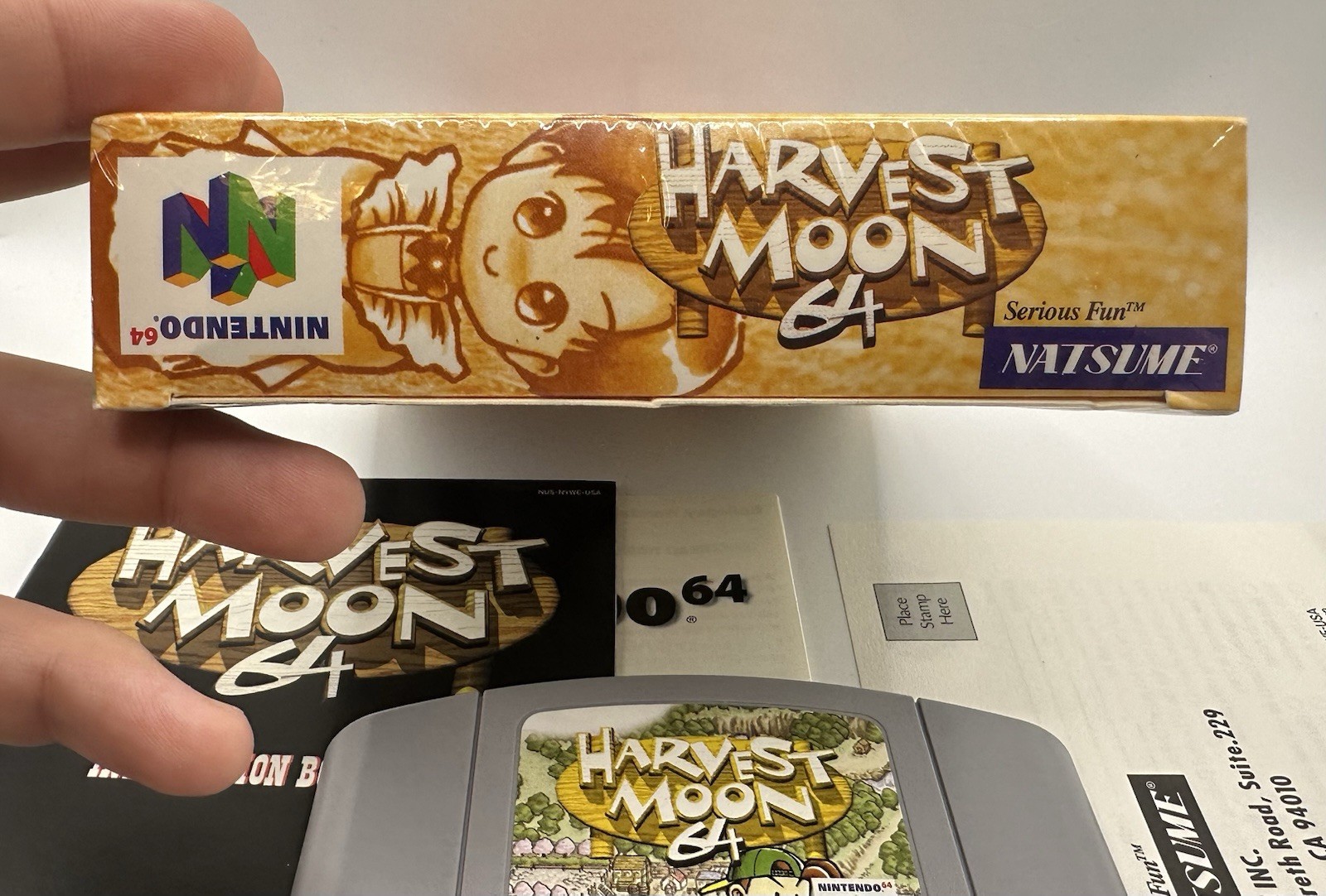 Harvest Moon 64 (Nintendo 64, 1999) N64 Complete Cellophane CIB Rare