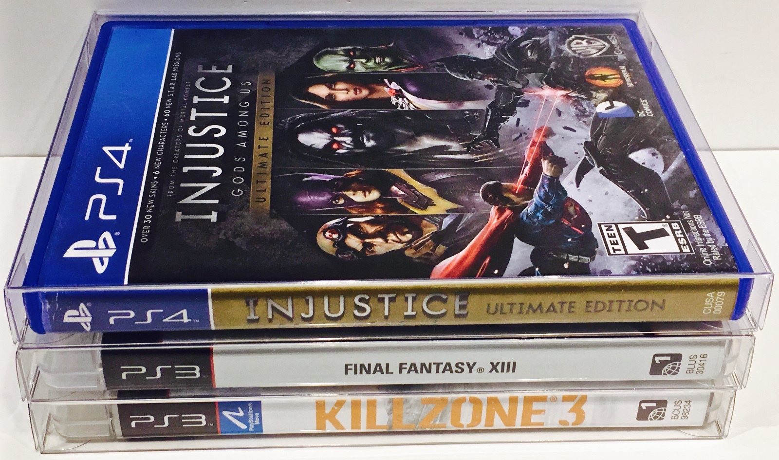 100 Box Protectors For PS3 PS4 Video Games Clear Sleeves Cases Playstation 3 4