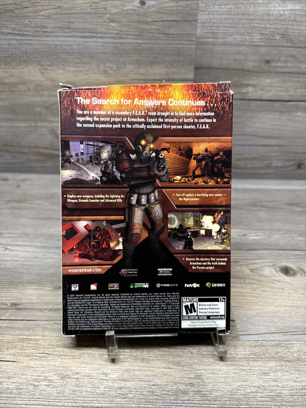 FEAR F.E.A.R. FIRST ENCOUNTER ASSAULT RECON PERSEUS MANDATE EXPANSION PARA PC