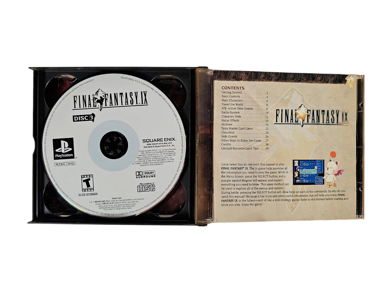 Final Fantasy IX PS1 PlayStation 1 Black Label Complete CIB 4 Discs Tested