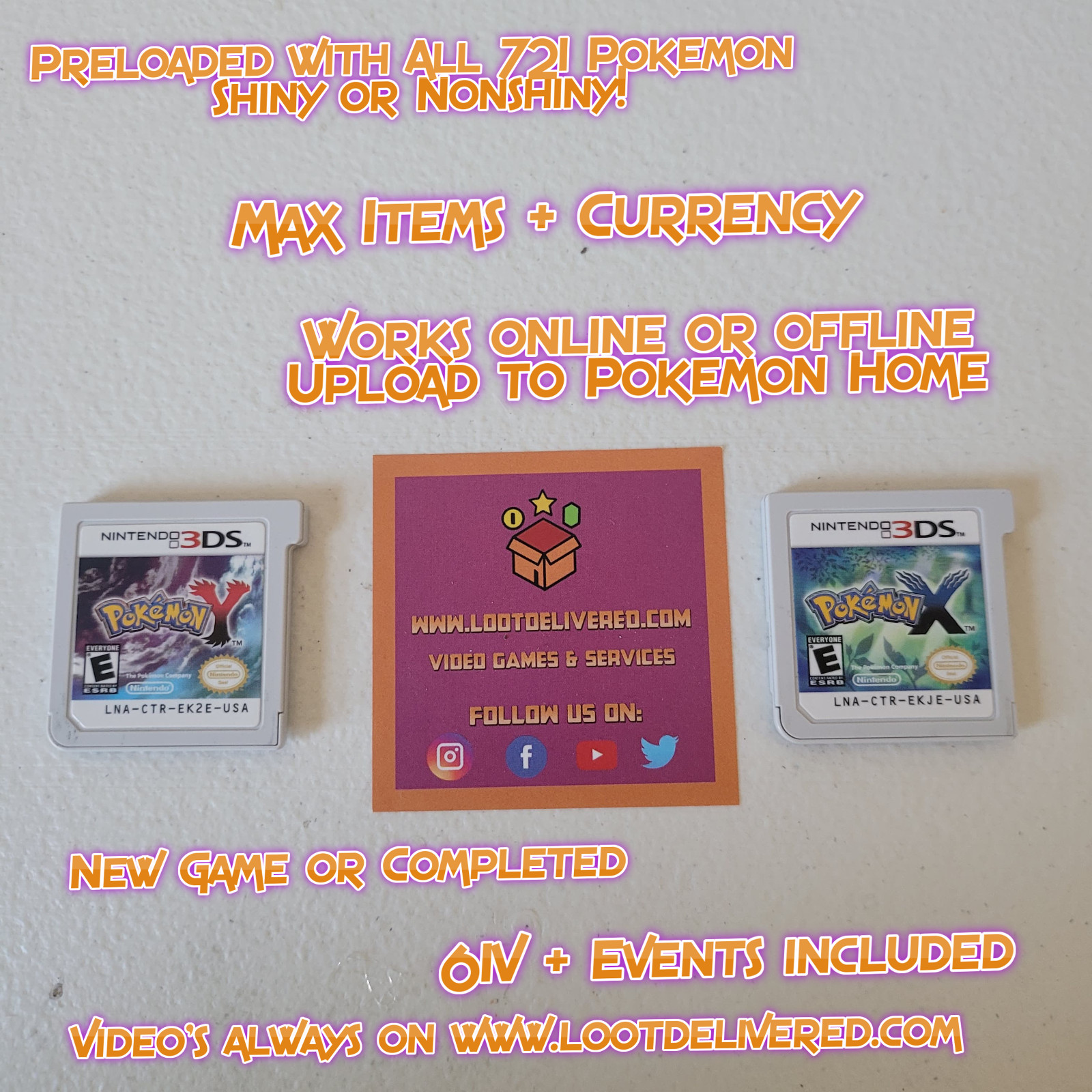 Pokemon X Nintendo 3ds | All 721 Pokemon + Max items