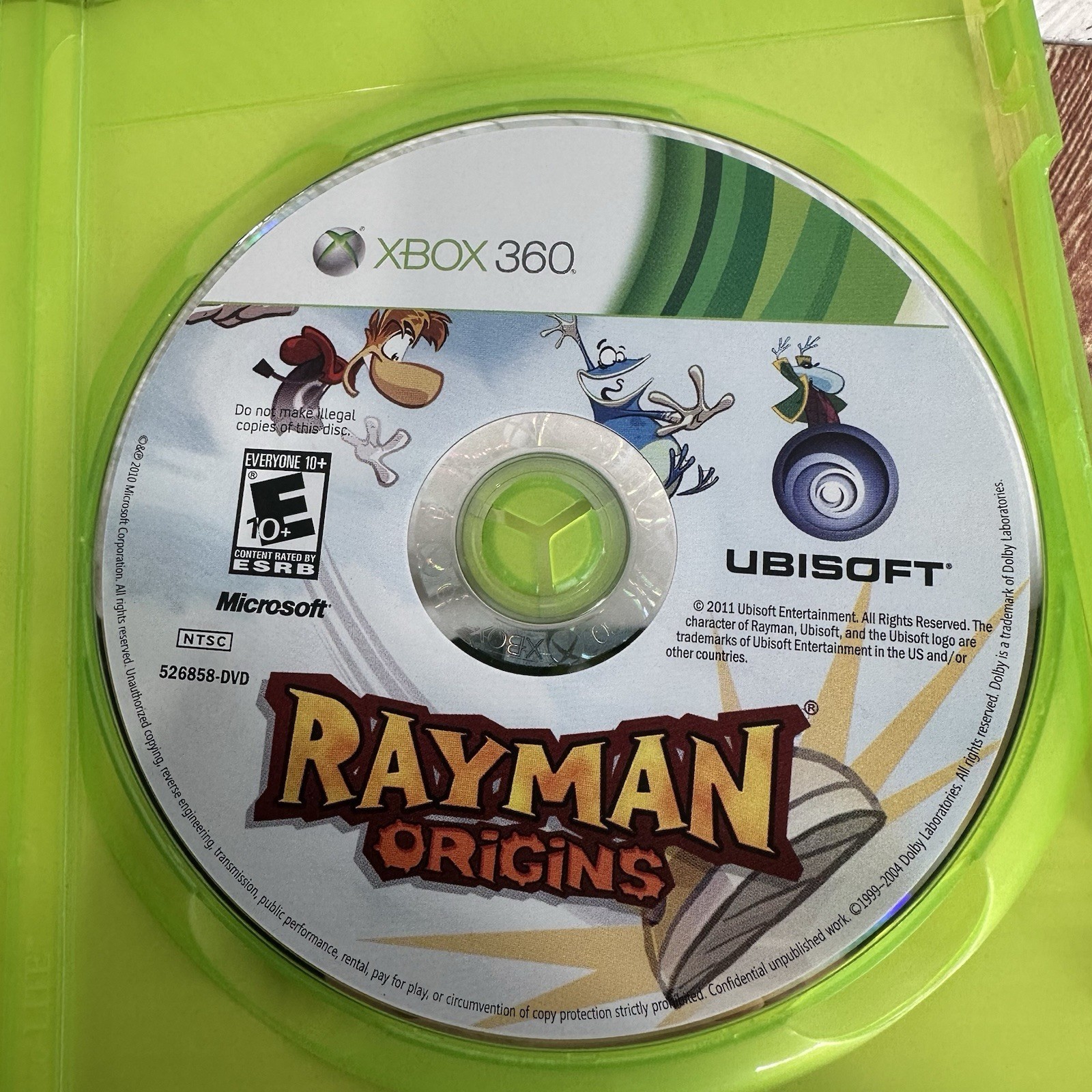 Rayman Origins (Microsoft Xbox 360, 2011) Tested Works Great! CIB