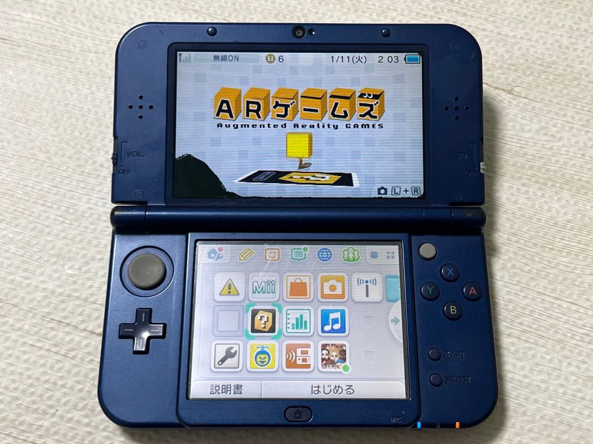 Nintendo New 3DS LL XL Console Metallic Blue Japan Region Locked Tested 0297