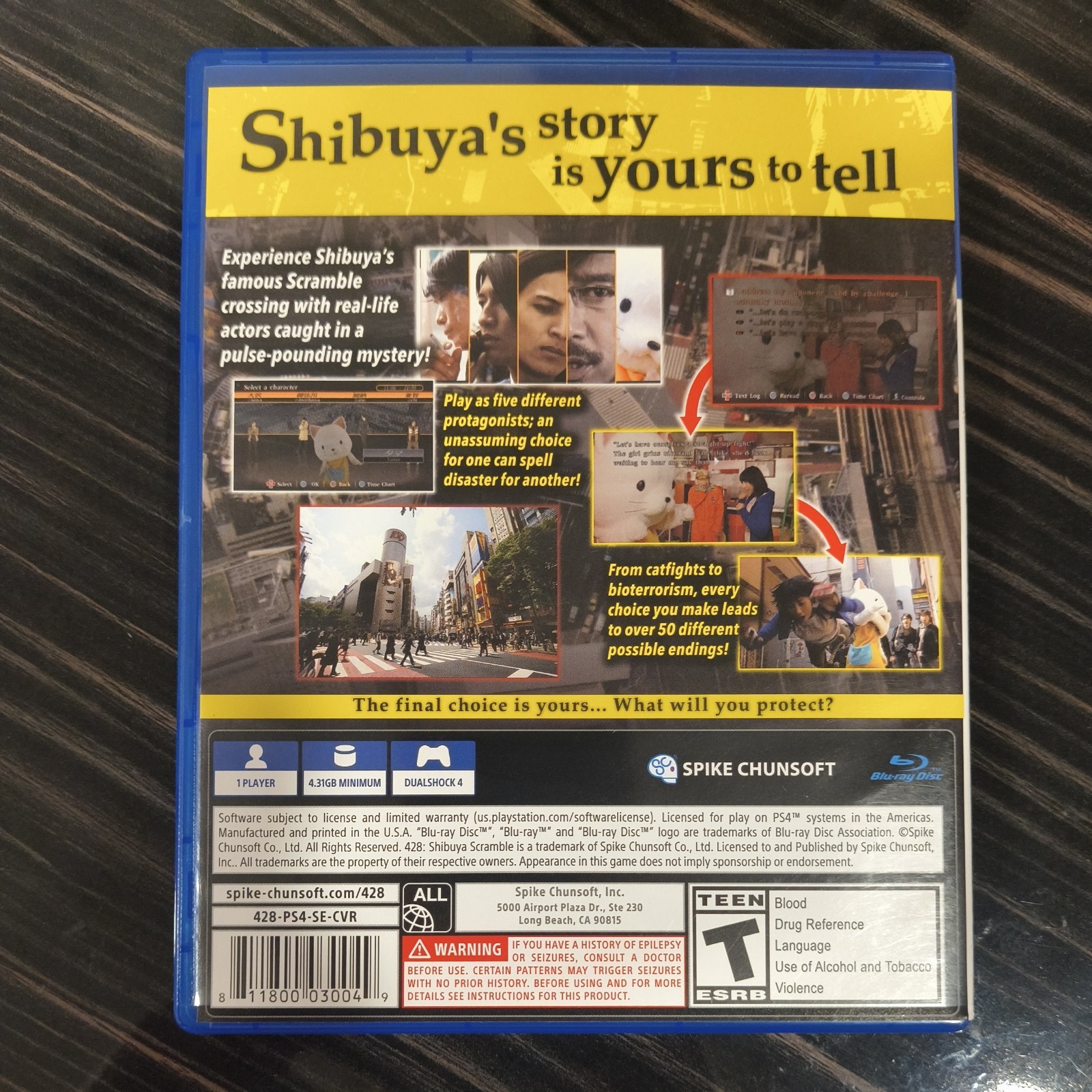PS4 428 Shibuya Scramble PlayStation 4 Spike Chunsoft Rare Game