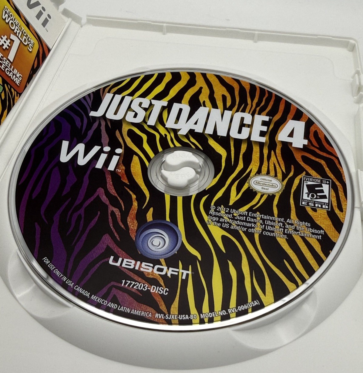 2012 Nintendo Wii Just Dance 4 Video Game CIB Unisoft Box Manuel Disc TESTED