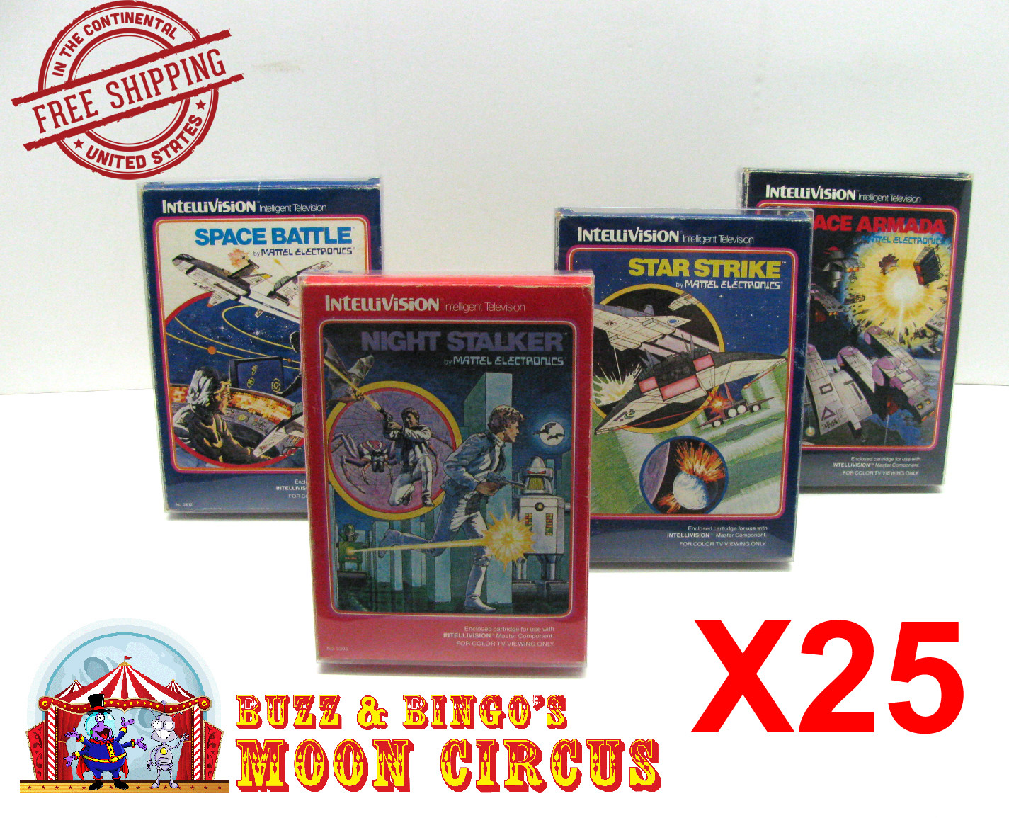 25X INTELLIVISION GAME CIB (SIZE B) – CLEAR PLASTIC PROTECTIVE BOX PROTECTORS