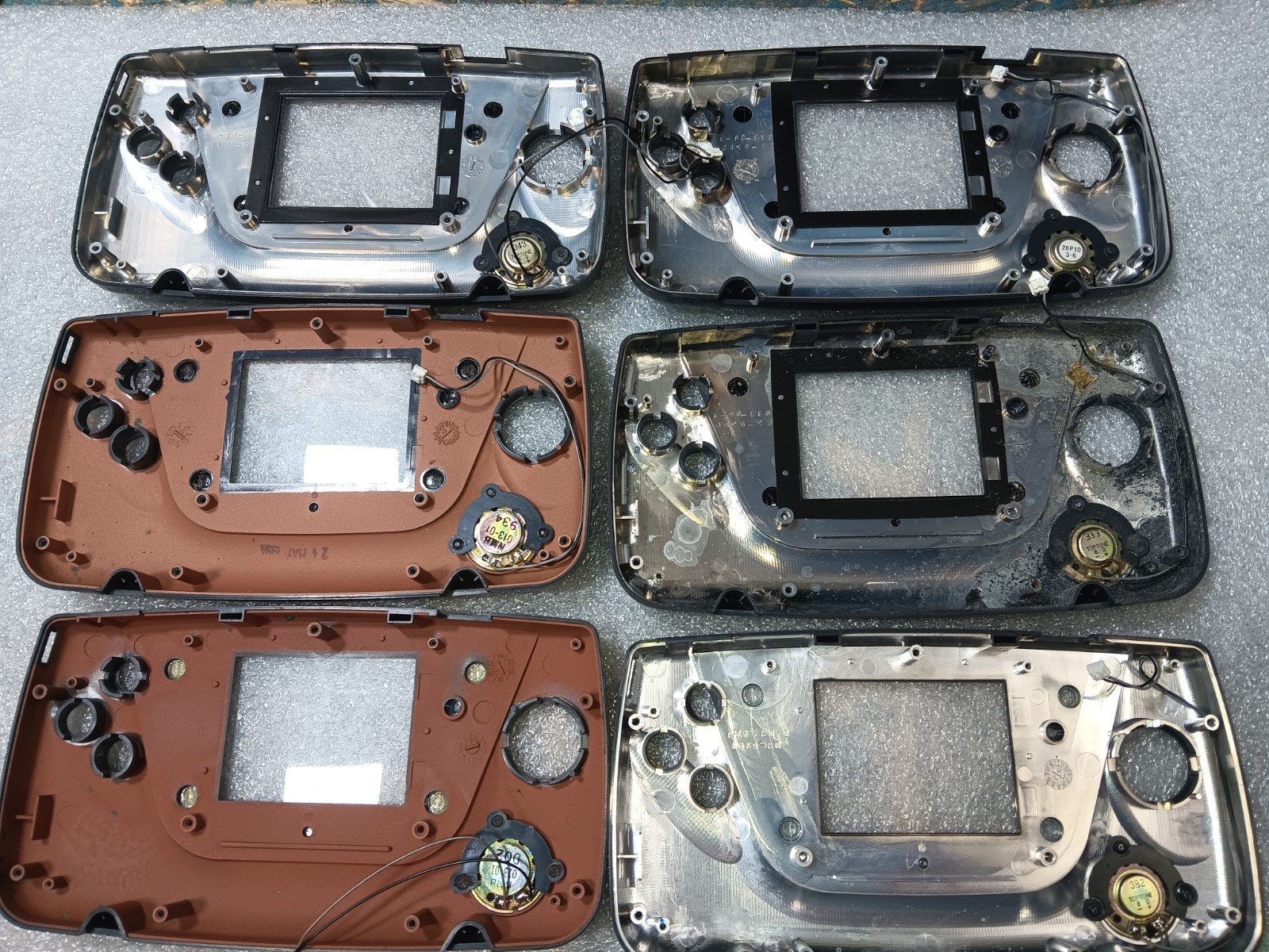 SEGA Game Gear 2110 EXACT EMPTY Front Panel w/Glass Scratches X6 ONLY-INTACT-SEE