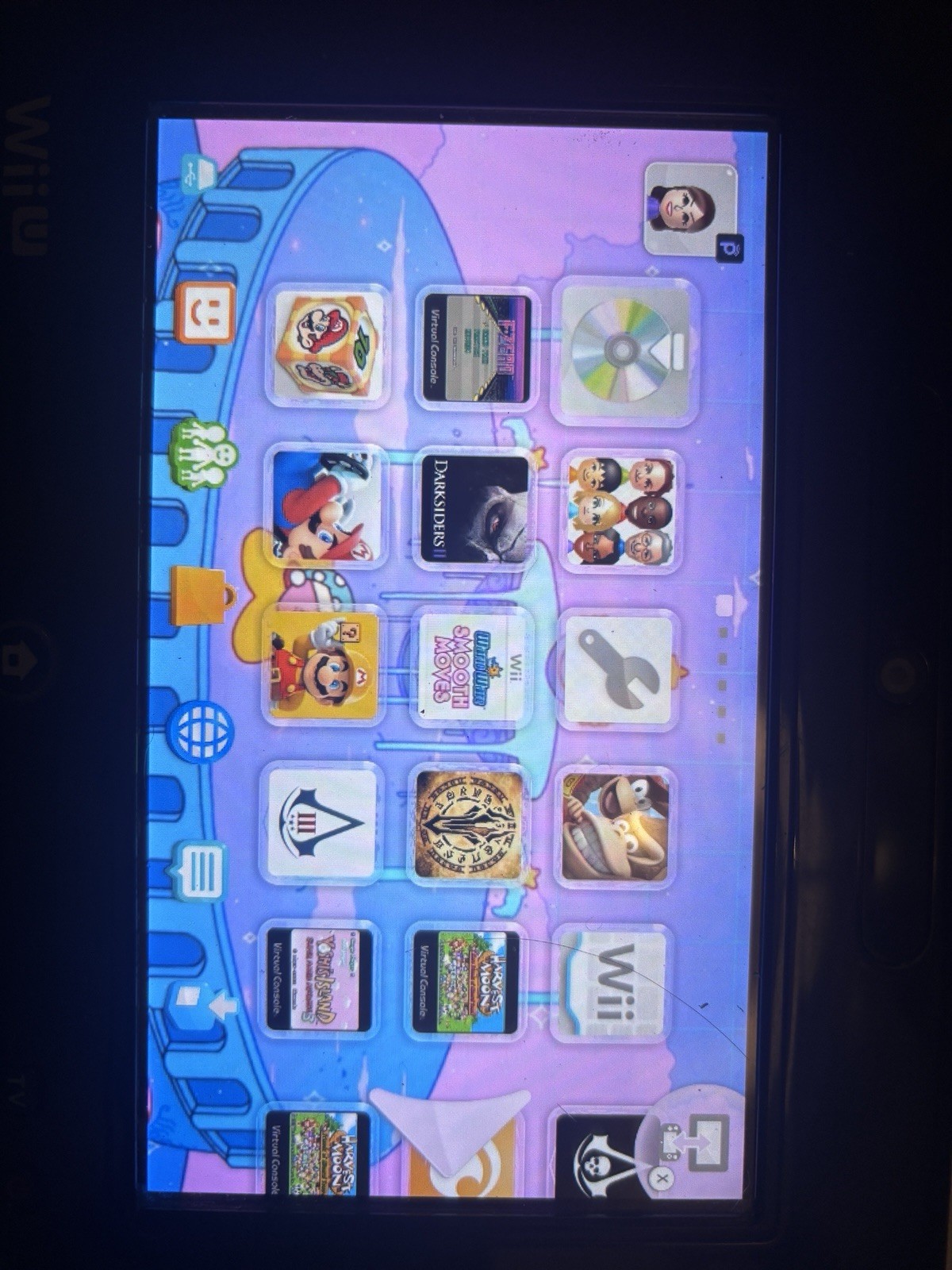 Nintendo Wii U 32GB Console Black w/ GamePad Cords Wi-Fi 1080p NTSC-U HDMI