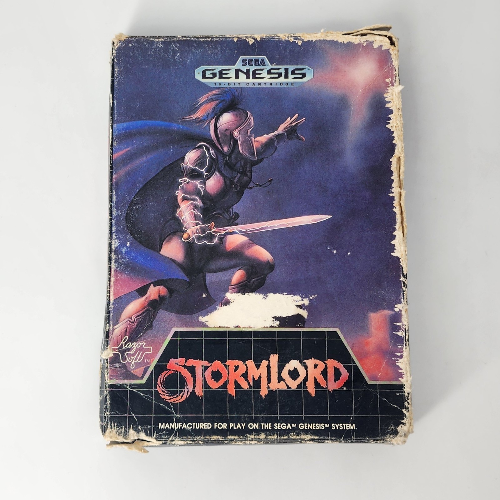 Stormlord Sega Genesis Complete Case Cart Manual CLEANED & TESTED w/ Protector!