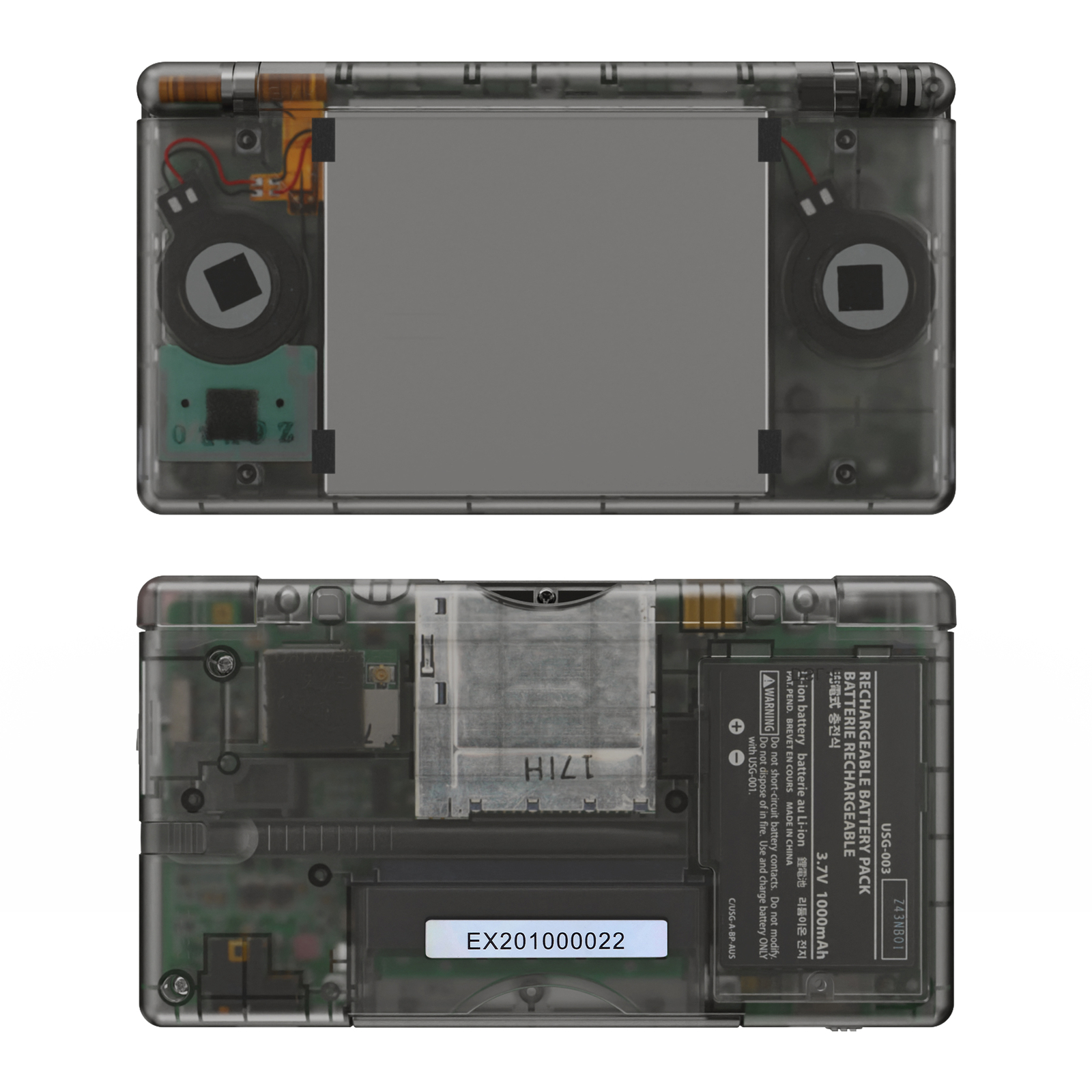 Full Replacement Housing Shell Screen Lens Buttons Clear For Nintendo DS Lite