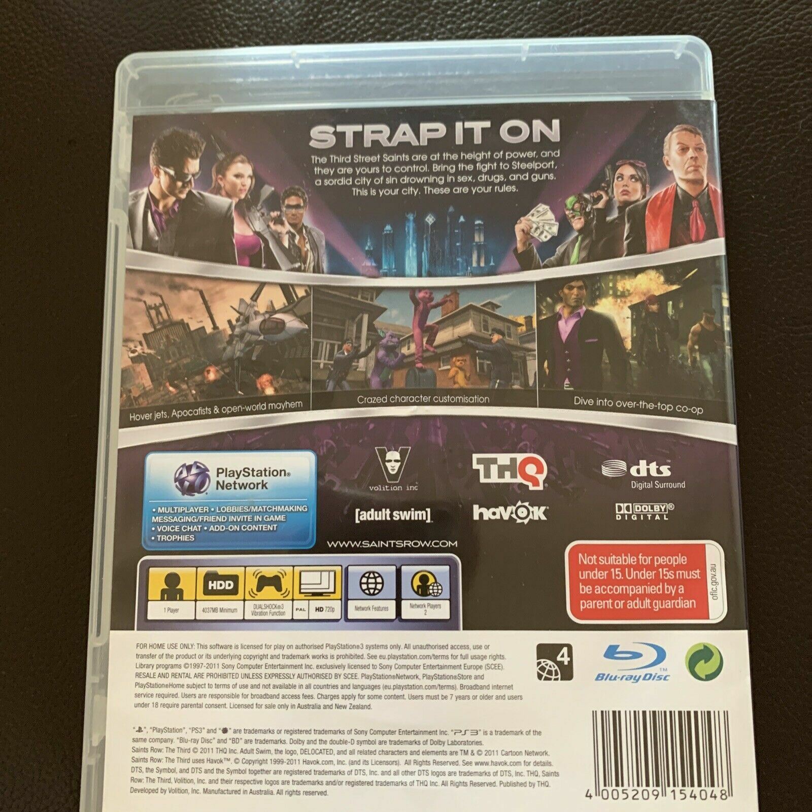 Saints Row: The Third – PS3 PlayStation 3 Game Complete with manual