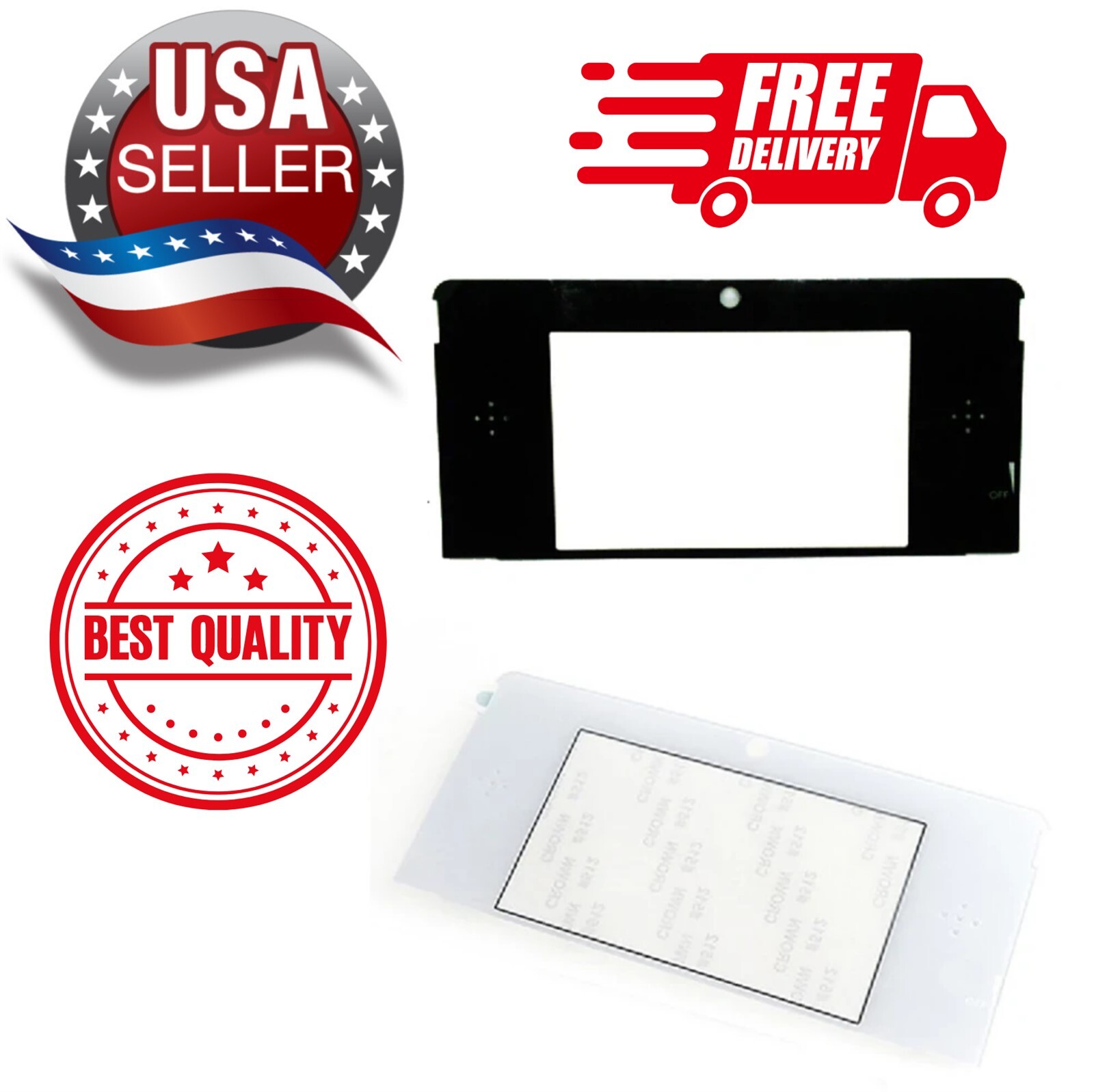 Top Screen Protector Cover Lens Replacement For 3DS Nintendo Front LCD US Seller