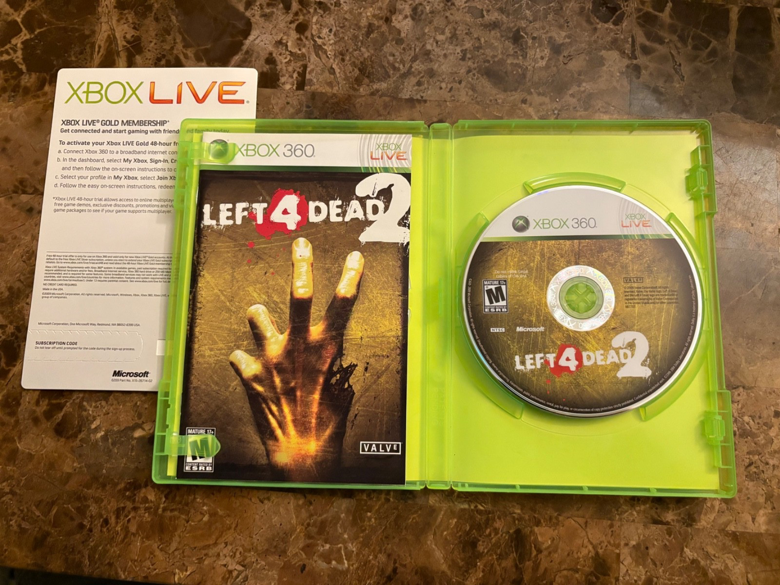 Left 4 Dead 2 (Microsoft Xbox 360, 2009) Platinum Hits CIB Complete FREE SHIP