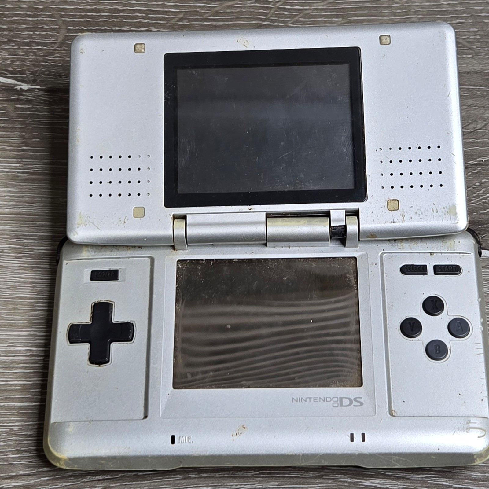 Nintendo DS NTR-001 Original Console Silver Tested Working Handheld No Charger