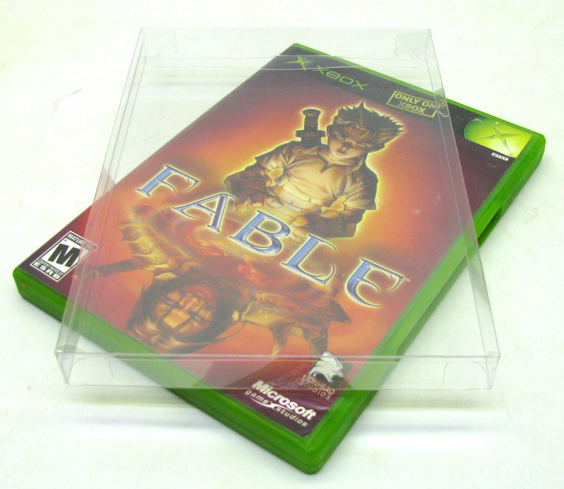 10X MICROSOFT XBOX CIB GAME -CLEAR PLASTIC PROTECTIVE BOX PROTECTORS CASE SLEEVE