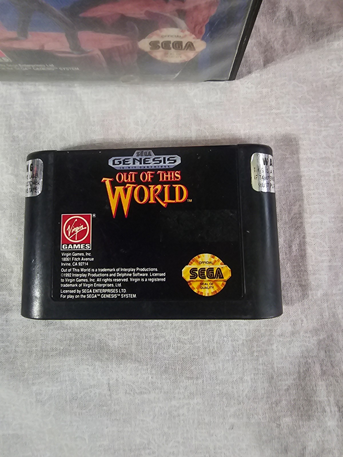 Out of This World (Sega Genesis, 1994) Cartridge T-70106 1 Year Guarantee Tested