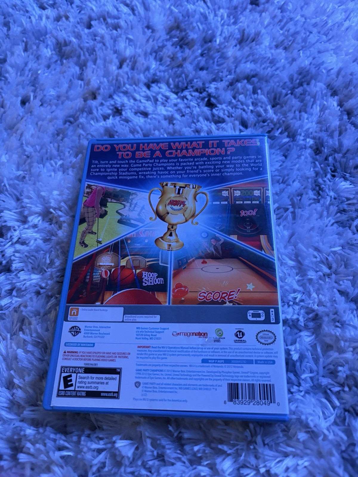 WB Games Game Party Champions Nintendo Wii U NTSC-U/C E (2012) w/ Case Manual