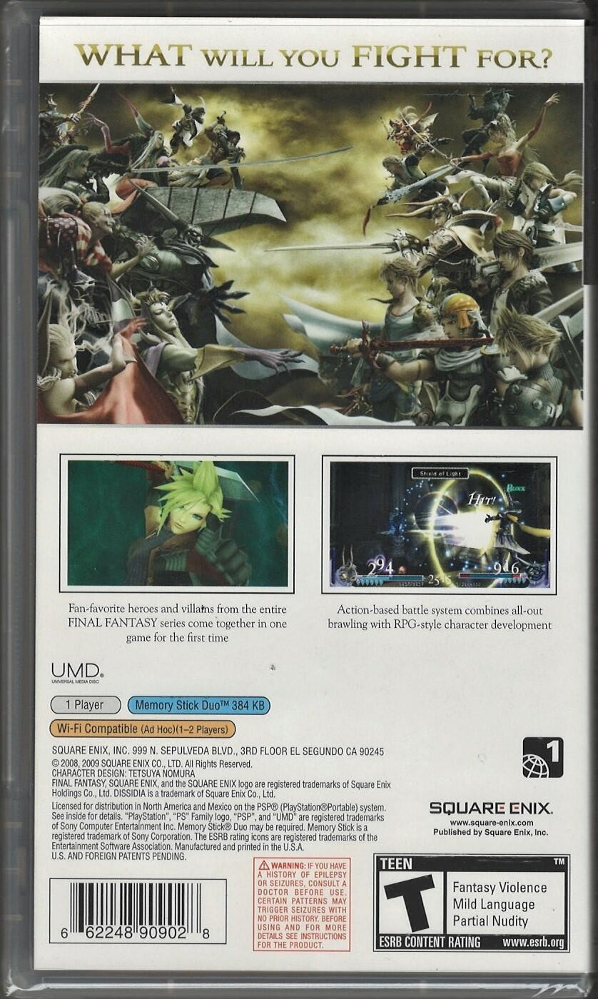 Dissidia Final Fantasy PSP (Brand New Factory Sealed US Version) Sony PSP