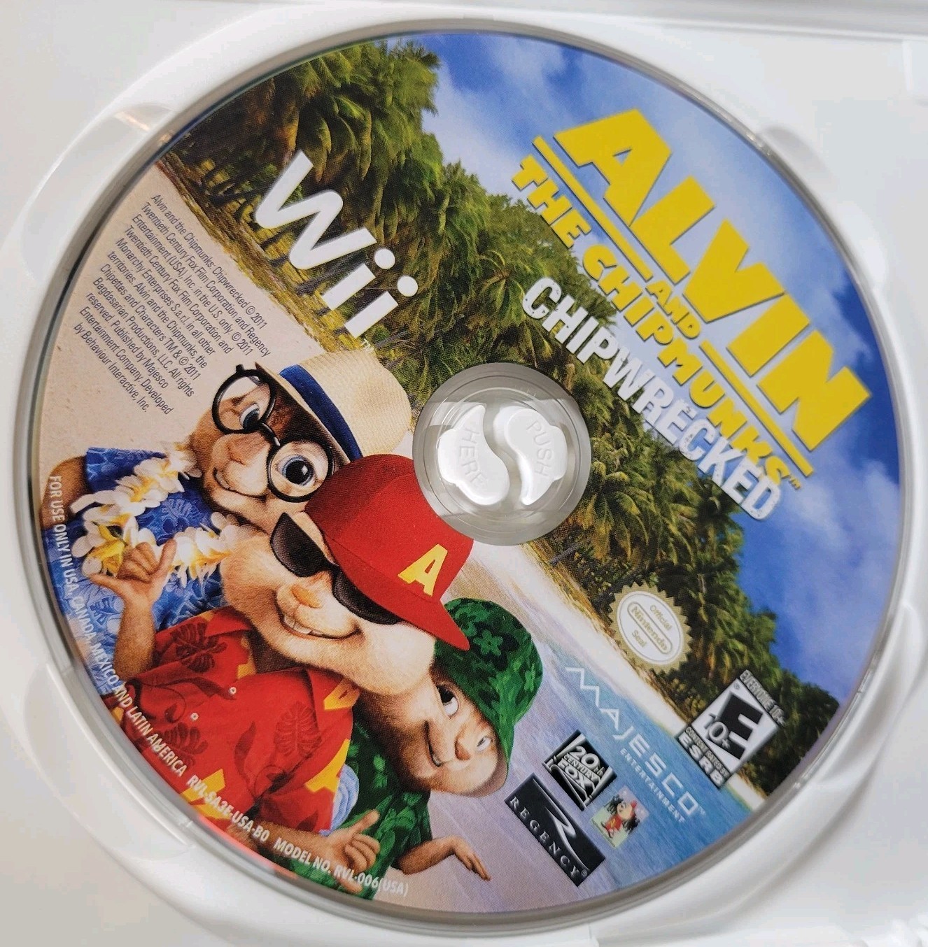Alvin and The Chipmunks Chipwrecked (Nintendo Wii) Complete w/Case & Manual