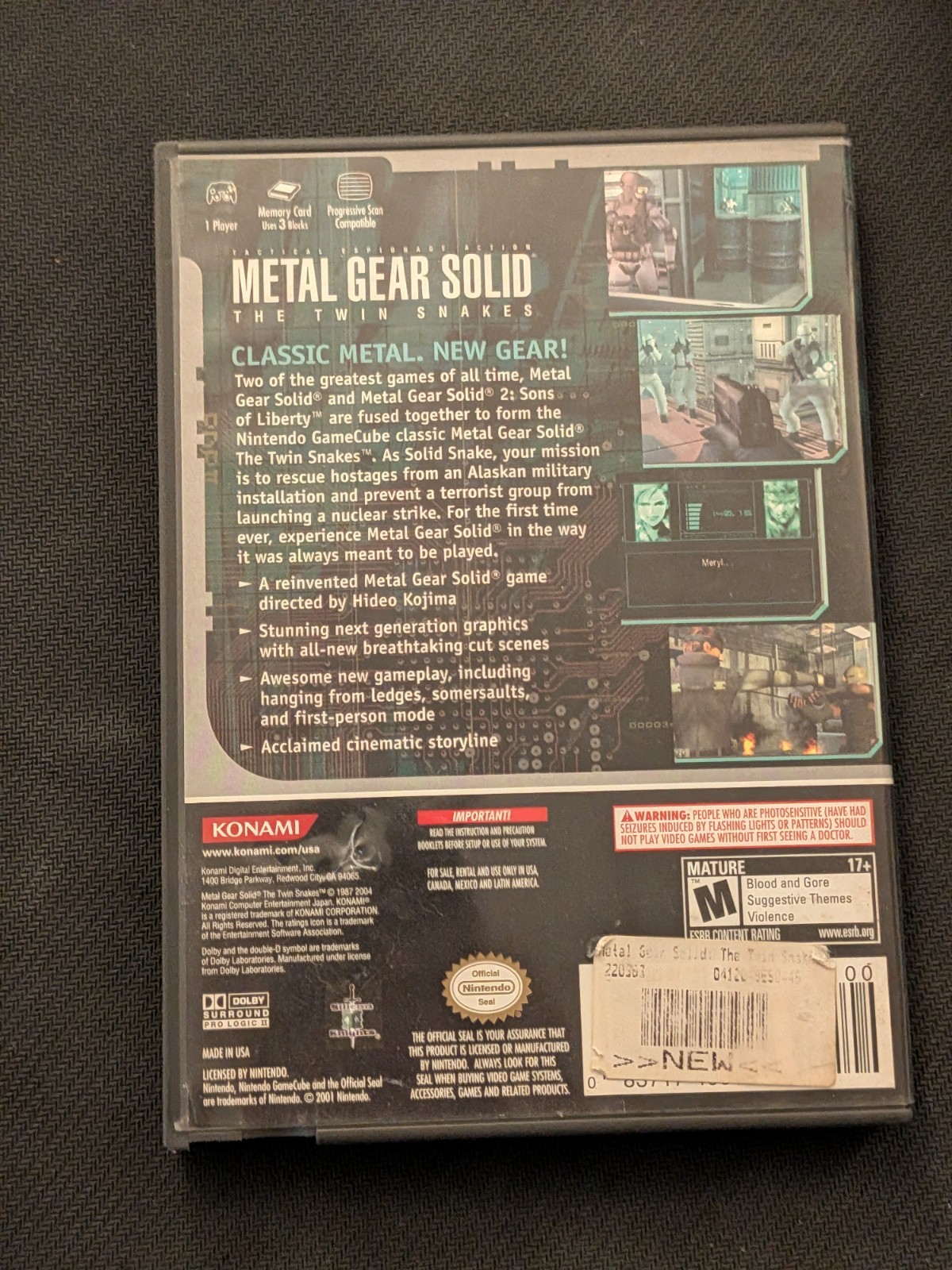 Metal Gear Solid: The Twin Snakes Nintendo GameCube Complete CIB