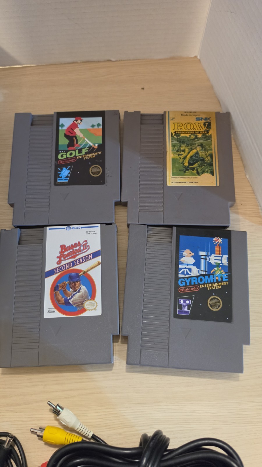 Nintendo NES Console Bundle Controllers And 4 Games Blink Red Light