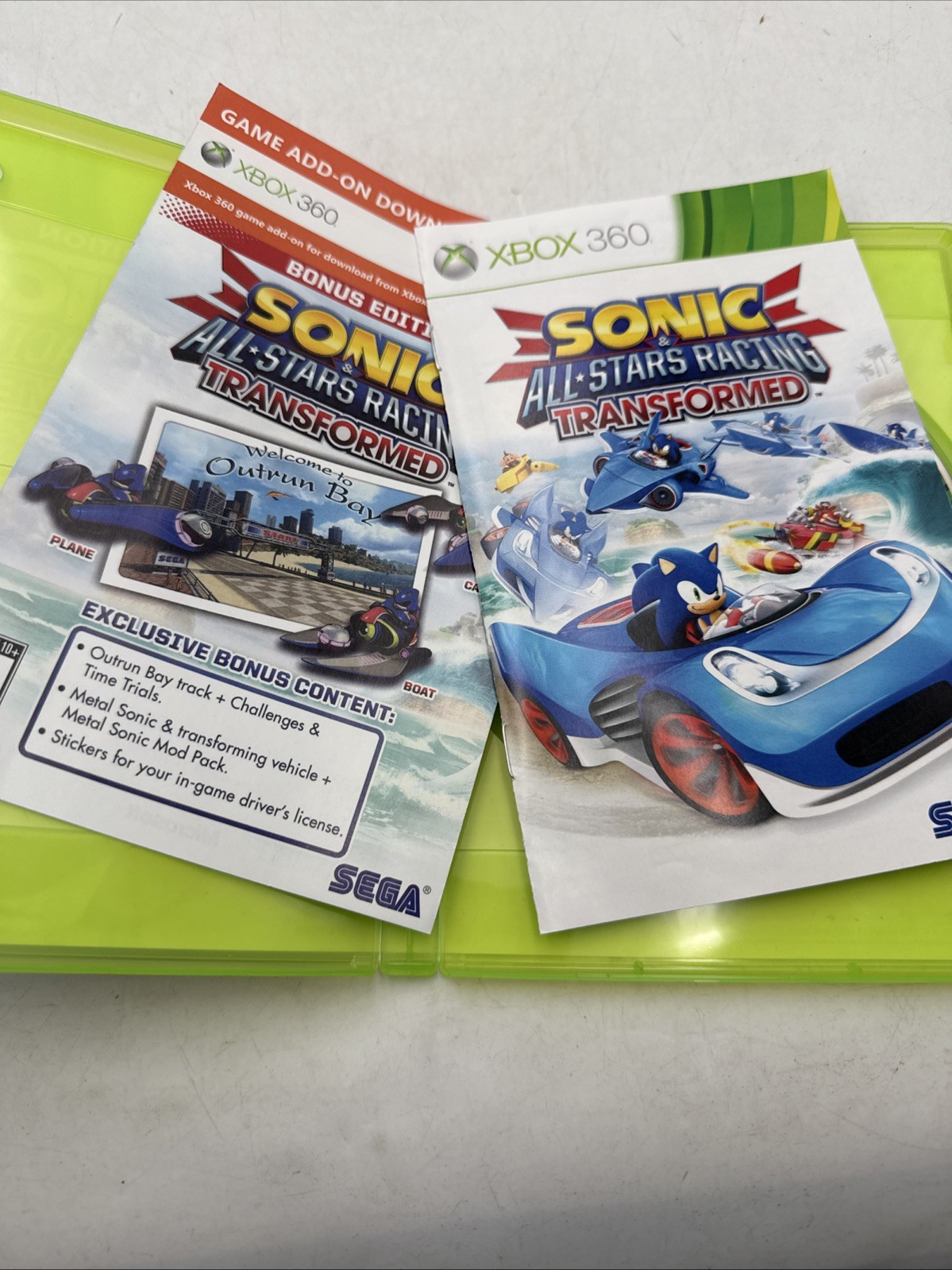 Sonic & All-Stars Racing Transformed Bonus Edition CIB Microsoft Xbox 360 Tested