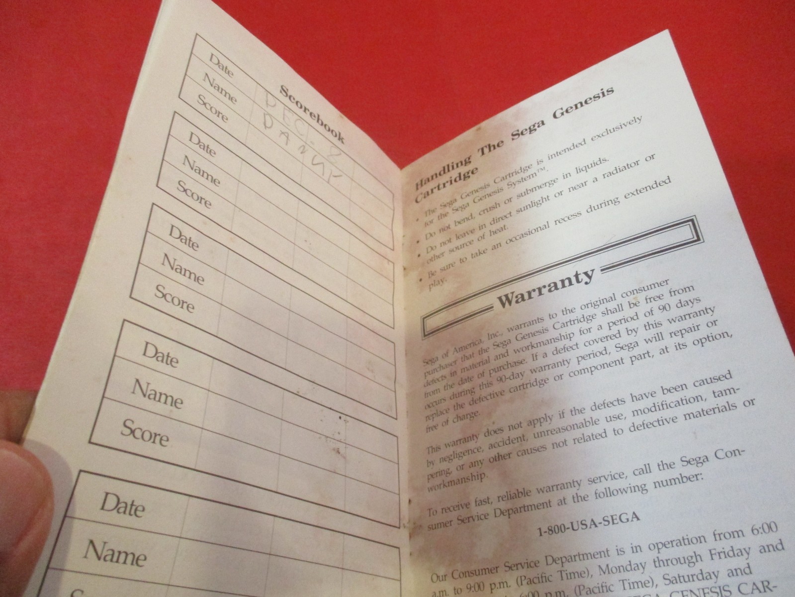 Ghostbusters Sega Genesis Instruction Manual Booklet ONLY *flawed*