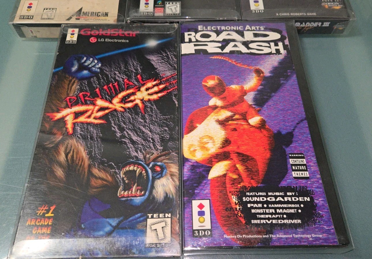 3DO 5 Game Lot Including PRIMAL RAGE, BOUNTY HUNTER, ROAD RASH + MORE READ!