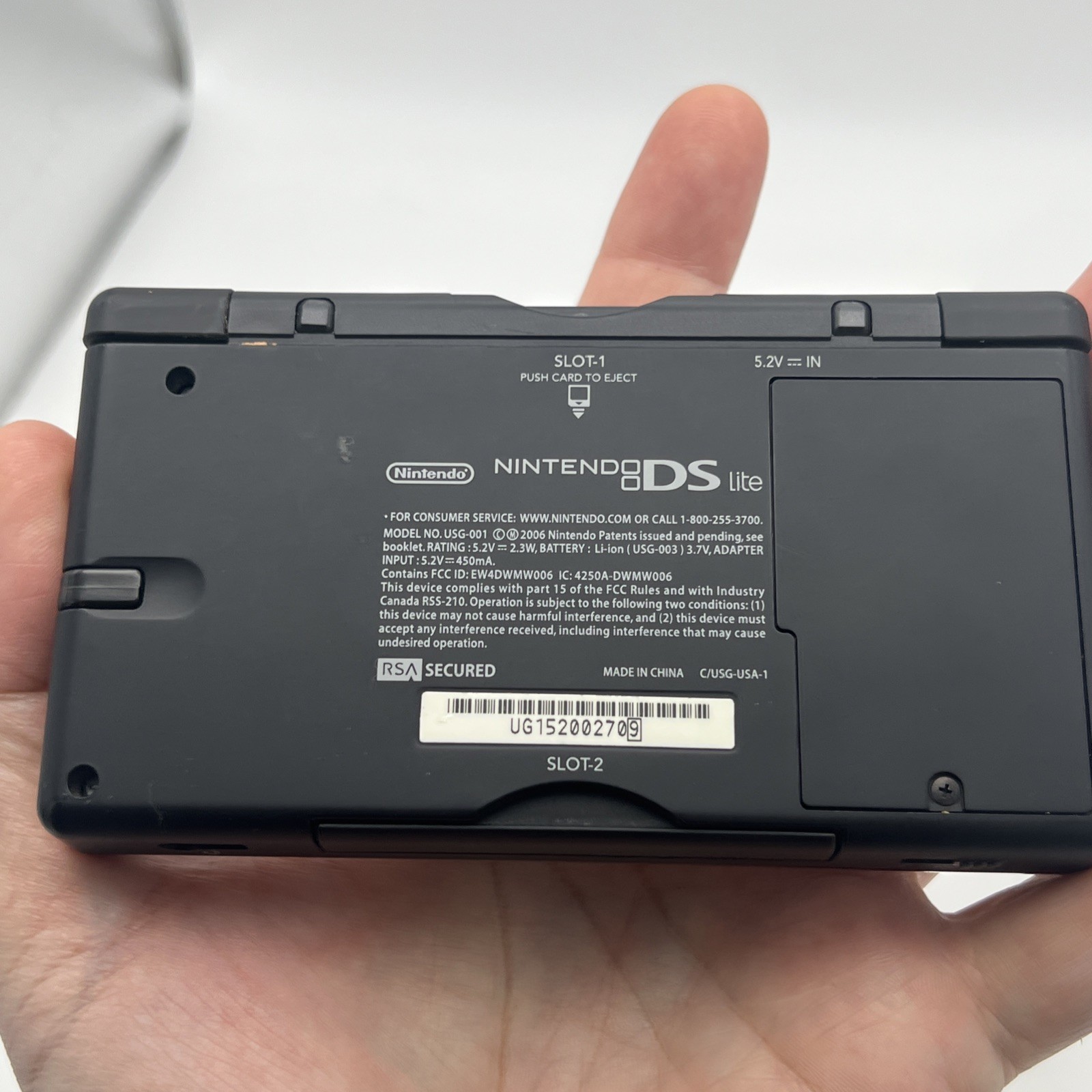 Nintendo DS Lite USG-001 Handheld Console W/ Stylus & Case (Black/Red) – Tested