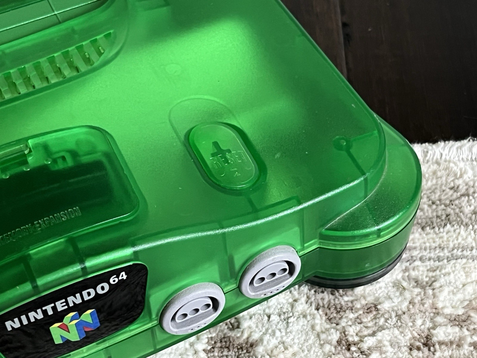 Nintendo 64 Funtastic Clear Jungle Green Console Only NUS-001 Tested NICE SHAPE
