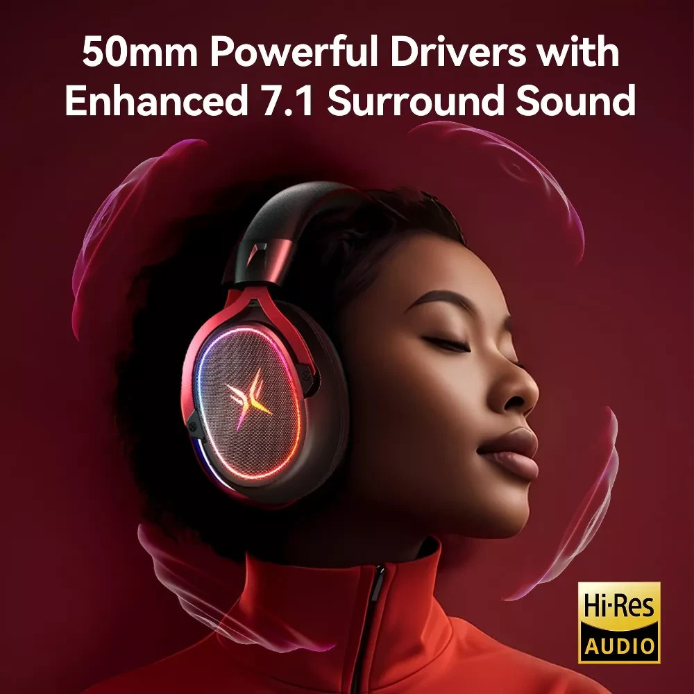 TAGRY K3 2.4GHz Wireless Gaming Headsets 7.1 Surround Sound Bluetooth Headphones