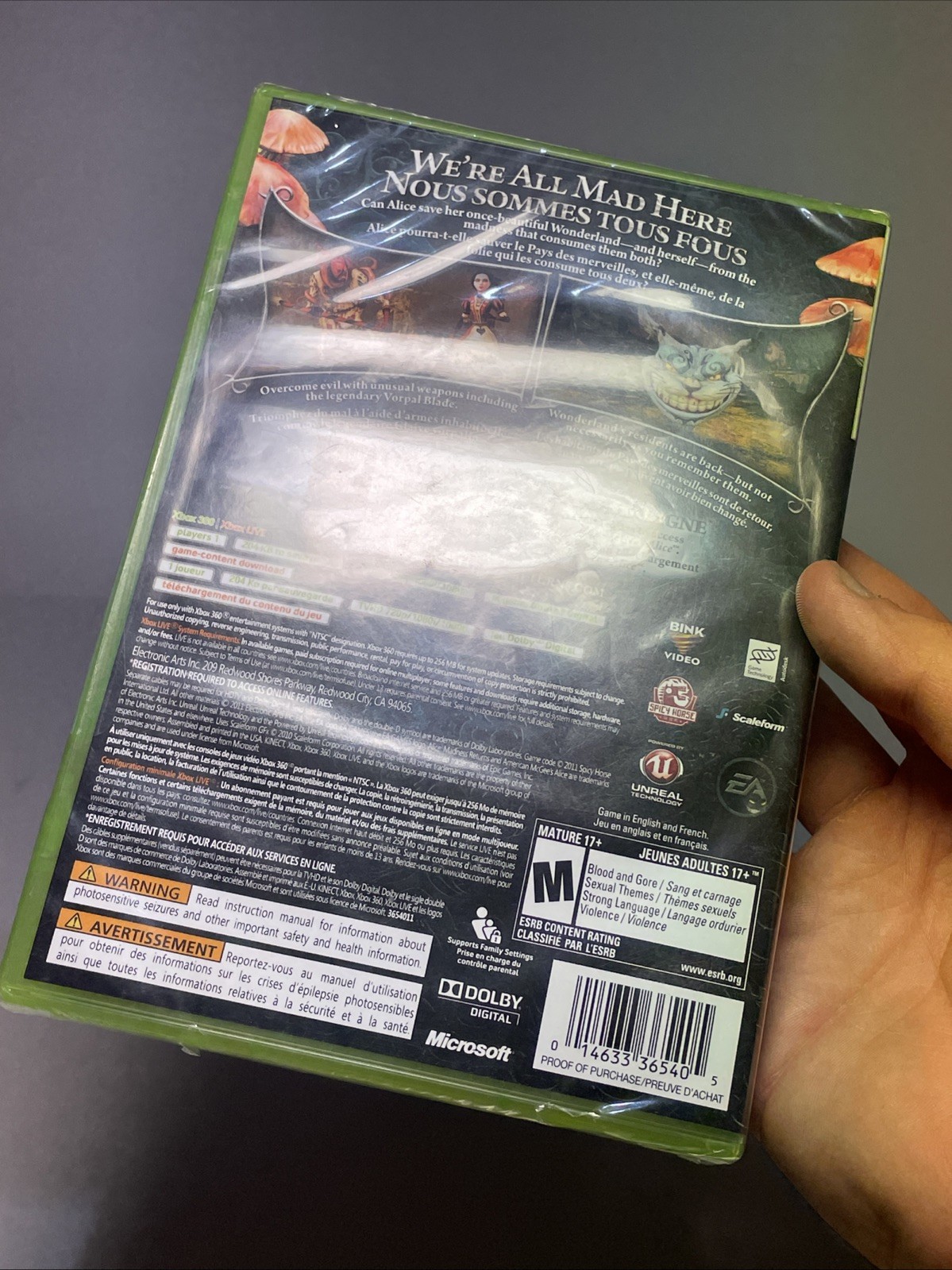 Alice Madness Returns (XBOX 360) BRAND NEW Factory Sealed READ Has Tears