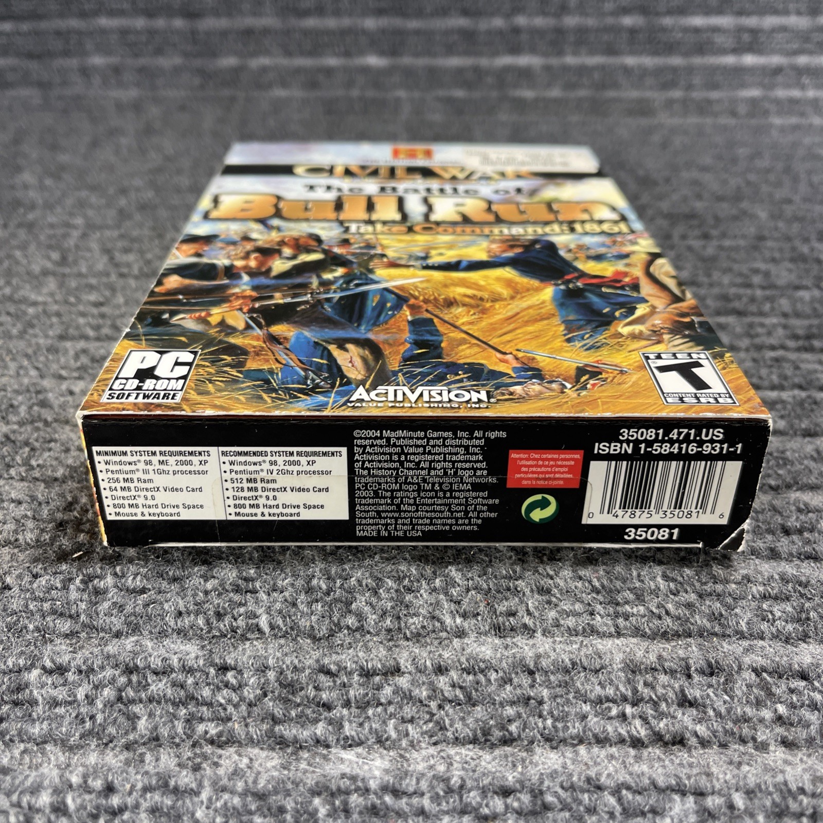History Channel: Civil War The Battle of Bull Run Take Command 1861 PC GAME