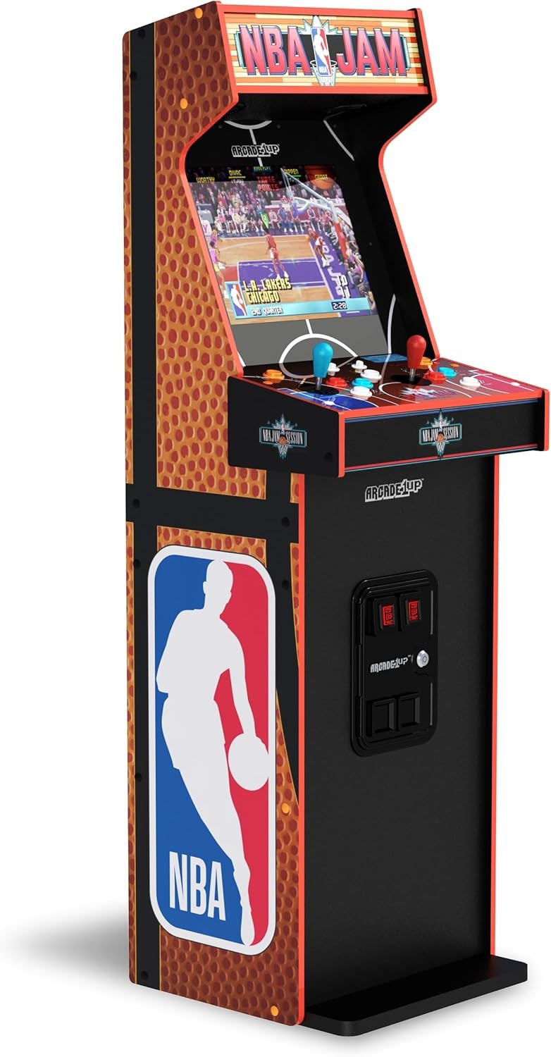 Arcade1Up NBA Jam Deluxe Arcade Machine WiFi 5ft Tall 2-Player Cabinet