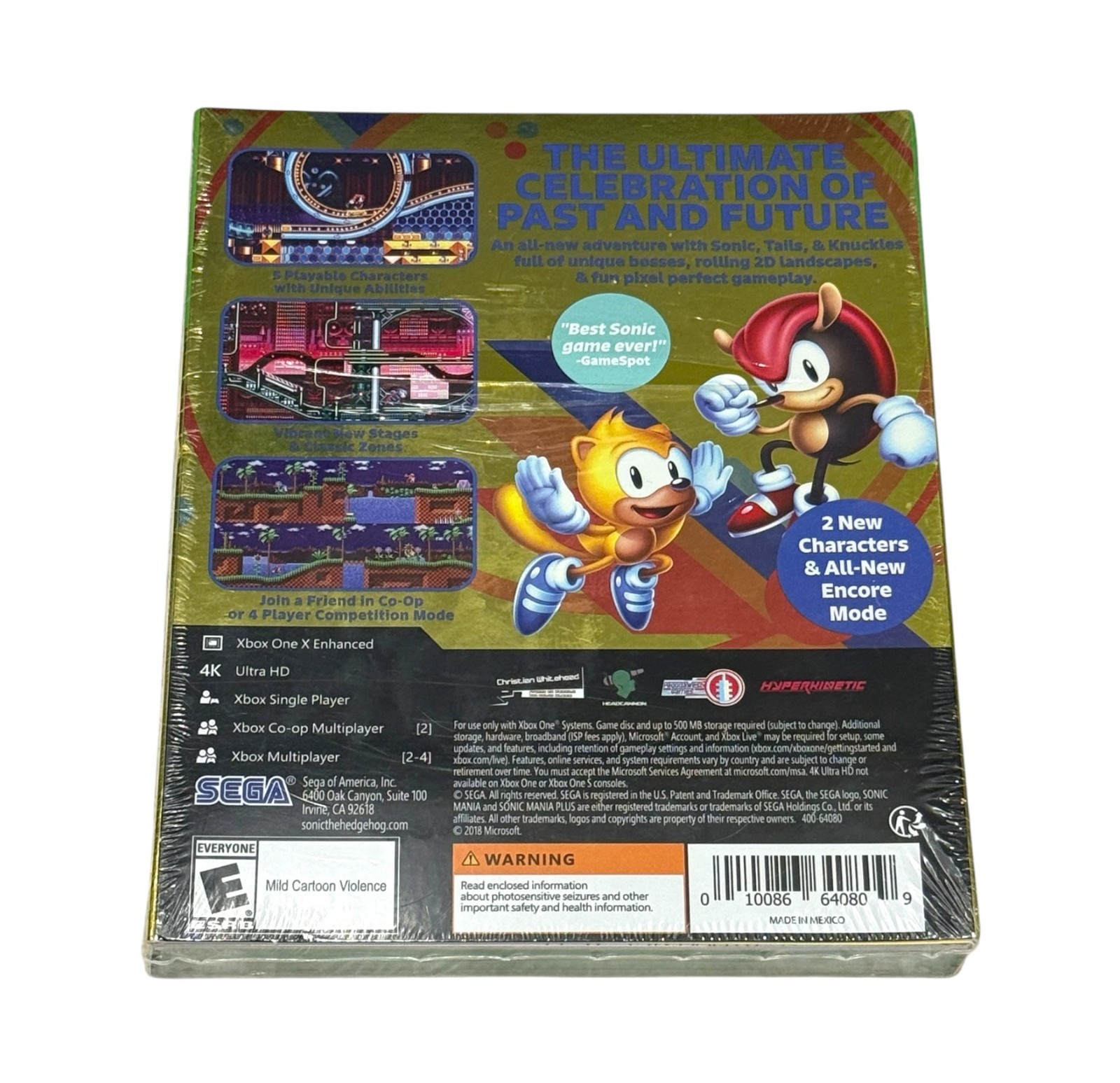 Sonic Mania Plus (Xbox One, 2018) – Brand New w/ Art Book