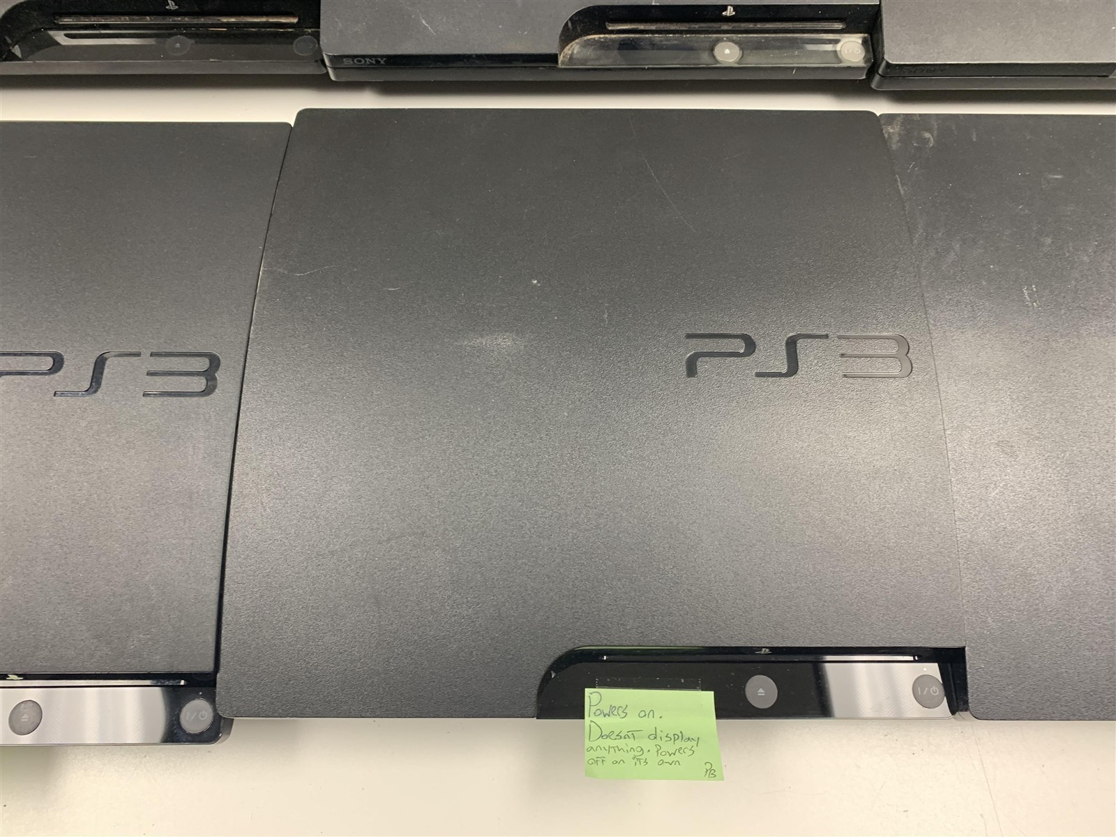 Lot of 6 Sony PS3 Slim Consoles Parts Repair Not Working Damaged AS IS