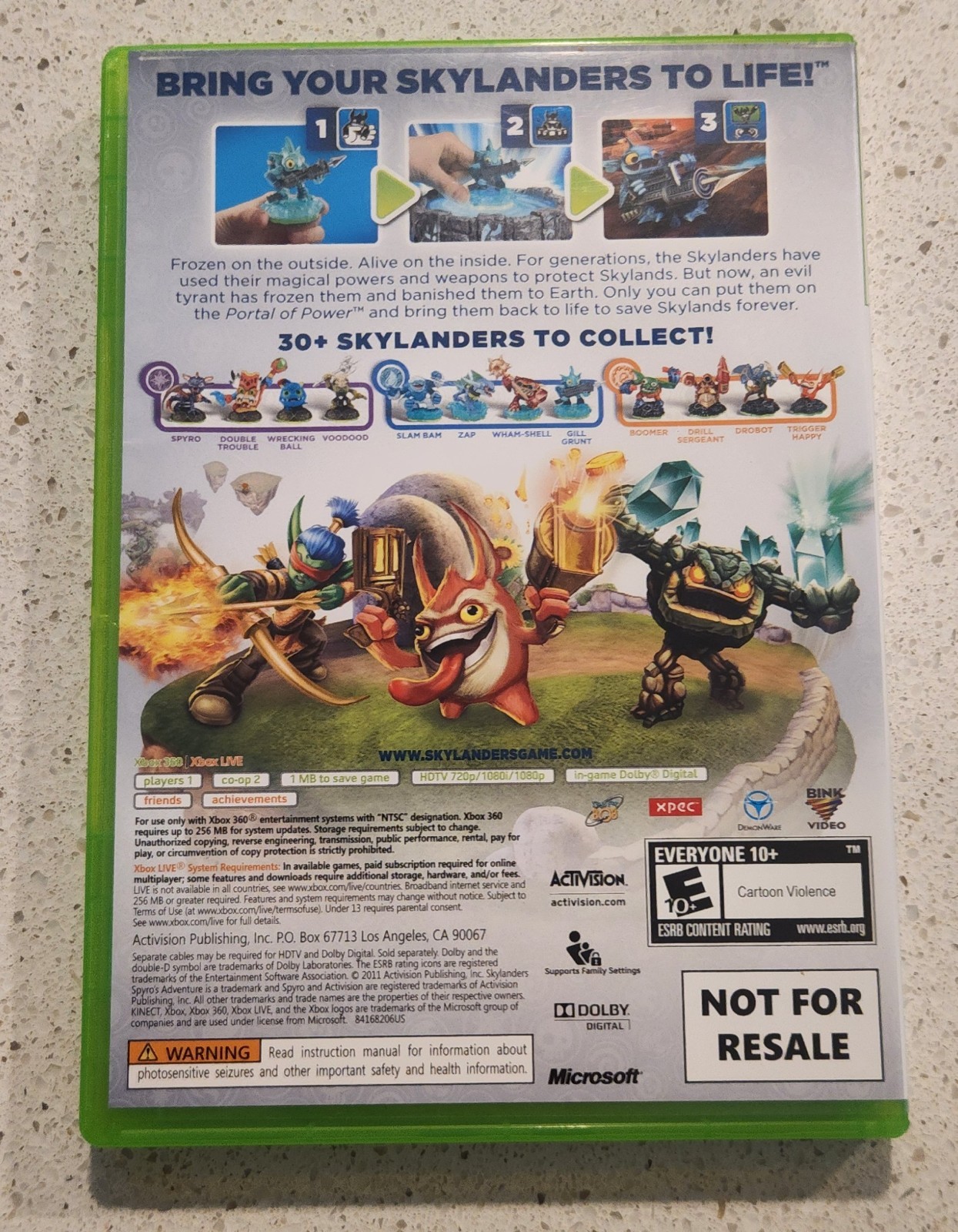 Xbox 360 Skylanders Spyros Adventure Lot 22 Figures, Game, Portal, Carrier…