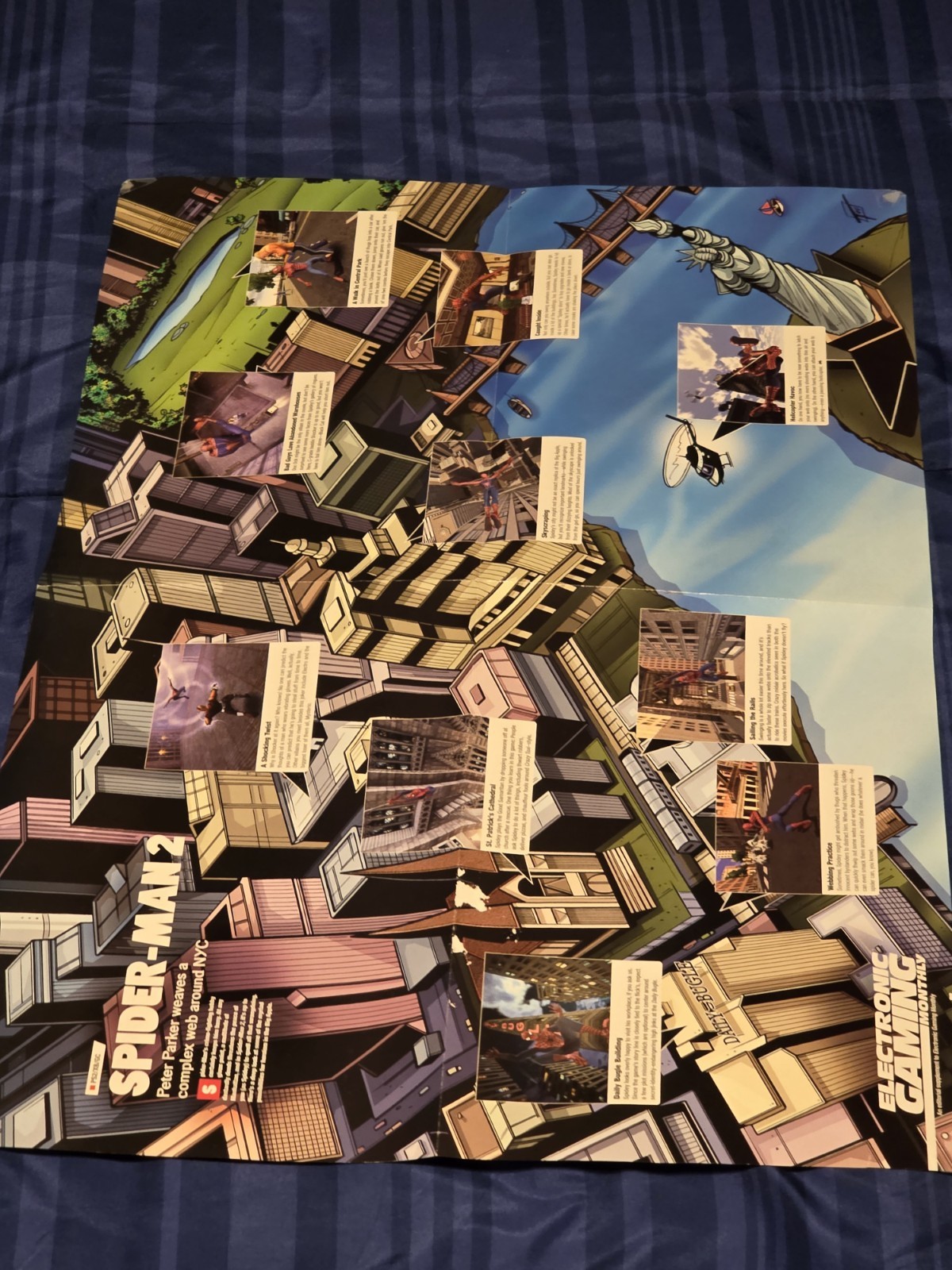Spider-Man 2 2004 Double Sided EGM Promo Poster Video Game Movie Marvel