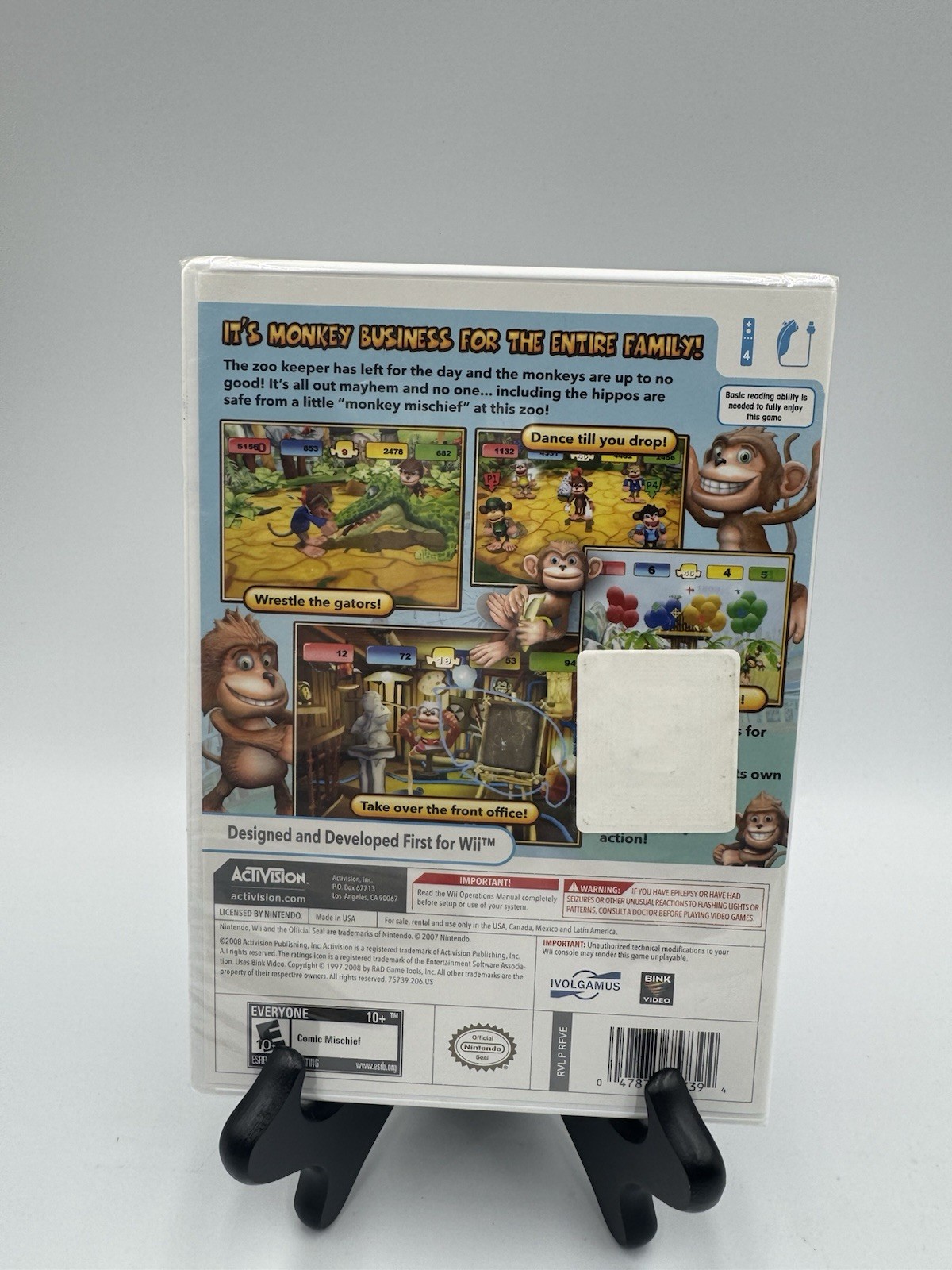 Monkey Mischief Party Time Nintendo Wii 2008 Game New Sealed Xmas Gift
