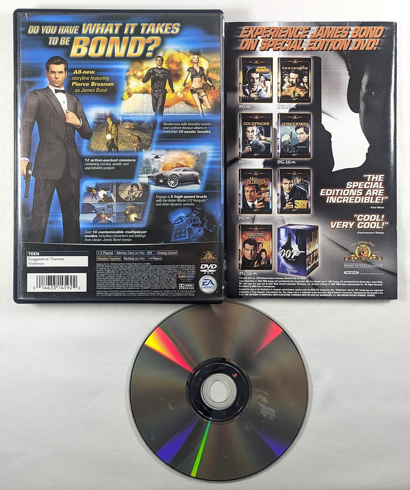 007: NightFire PS2 with manual tested EA James Bond Sony PlayStation 2, 2002