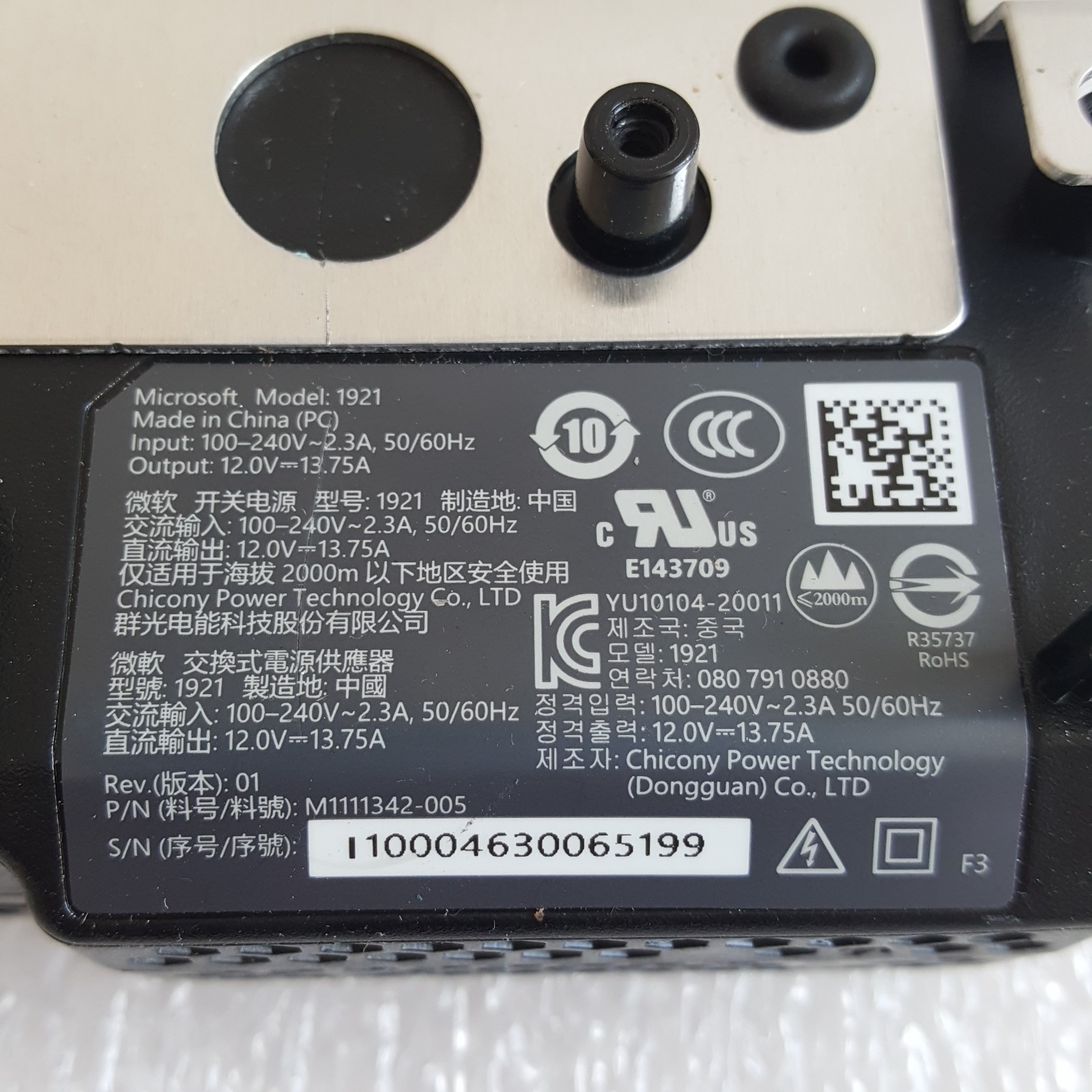 OEM Original Microsoft Xbox Series S Power Supply 1921 1883 AC Adapter